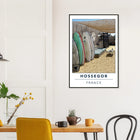 Hossegor, Frankreich – Beachbreak-Hotspot in den Landes, Austragungsort der WSL-Quiksilver-Pro-Wettkämpfe. Poster im Metallrahmen.
