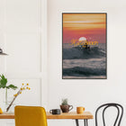 Kuta Beach, Bali (Indonesien) – Belebter Beachbreak im Süden Balis, klassischer Einsteiger-Spot mit weichen Wellen. Poster im Metallrahmen.