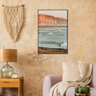 Ericeira, Portugal – World Surfing Reserve nördlich von Lissabon mit Reefbreaks wie Coxos und Ribeira d'Ilhas. Poster im Metallrahmen.