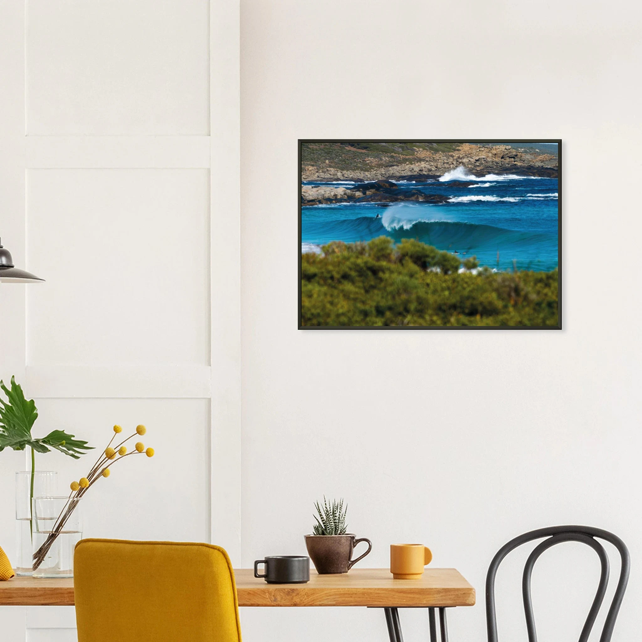 Margaret River, Australien – Westaustralische Region mit kräftigen Reefbreaks und mehreren Hai-relevanten Spots. Poster im Metallrahmen.