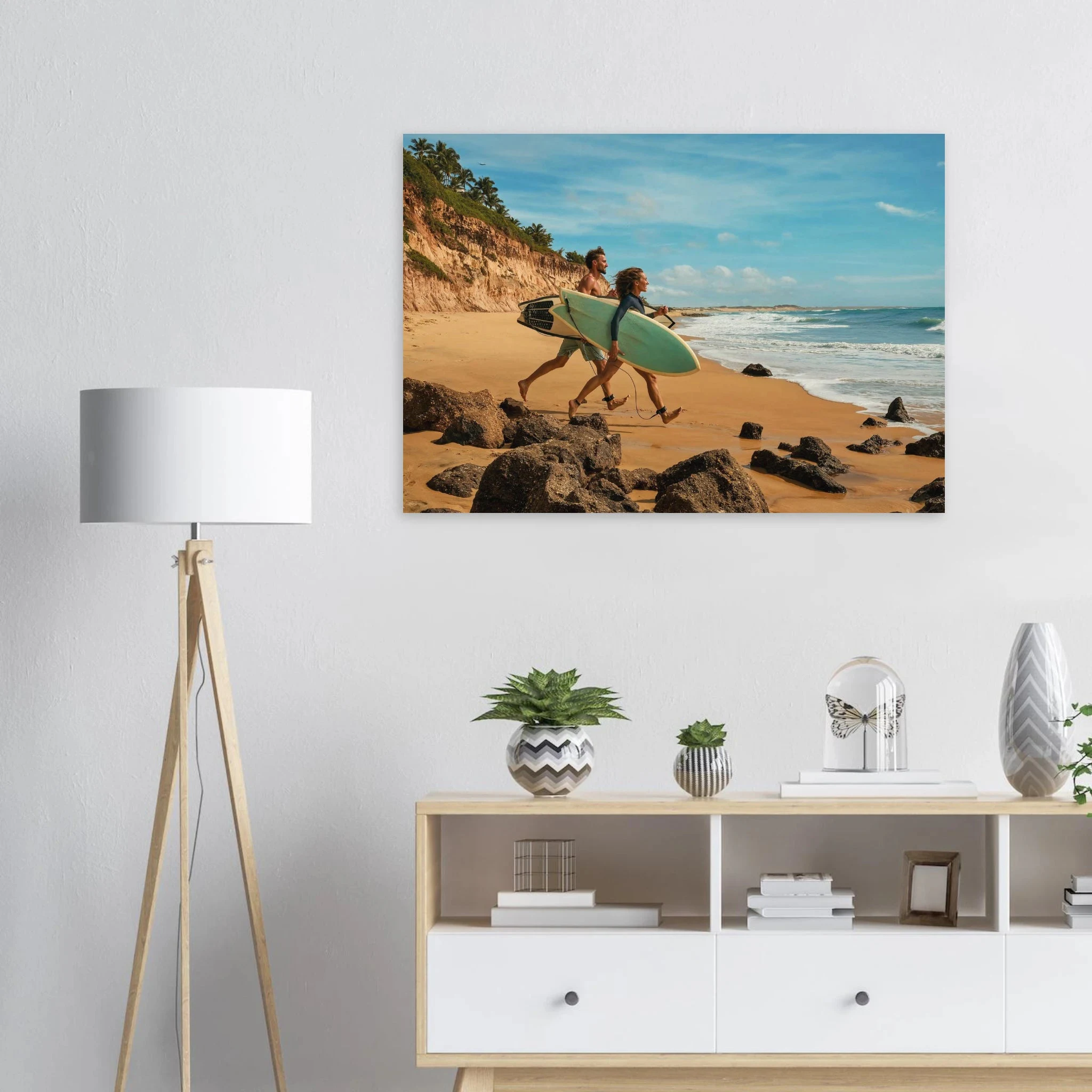 Florianópolis, Brasilien – Insel in Santa Catarina mit über 40 Stränden und Heimspot brasilianischer Pro-Surfer. Kunstdruck auf Alu-Dibond.