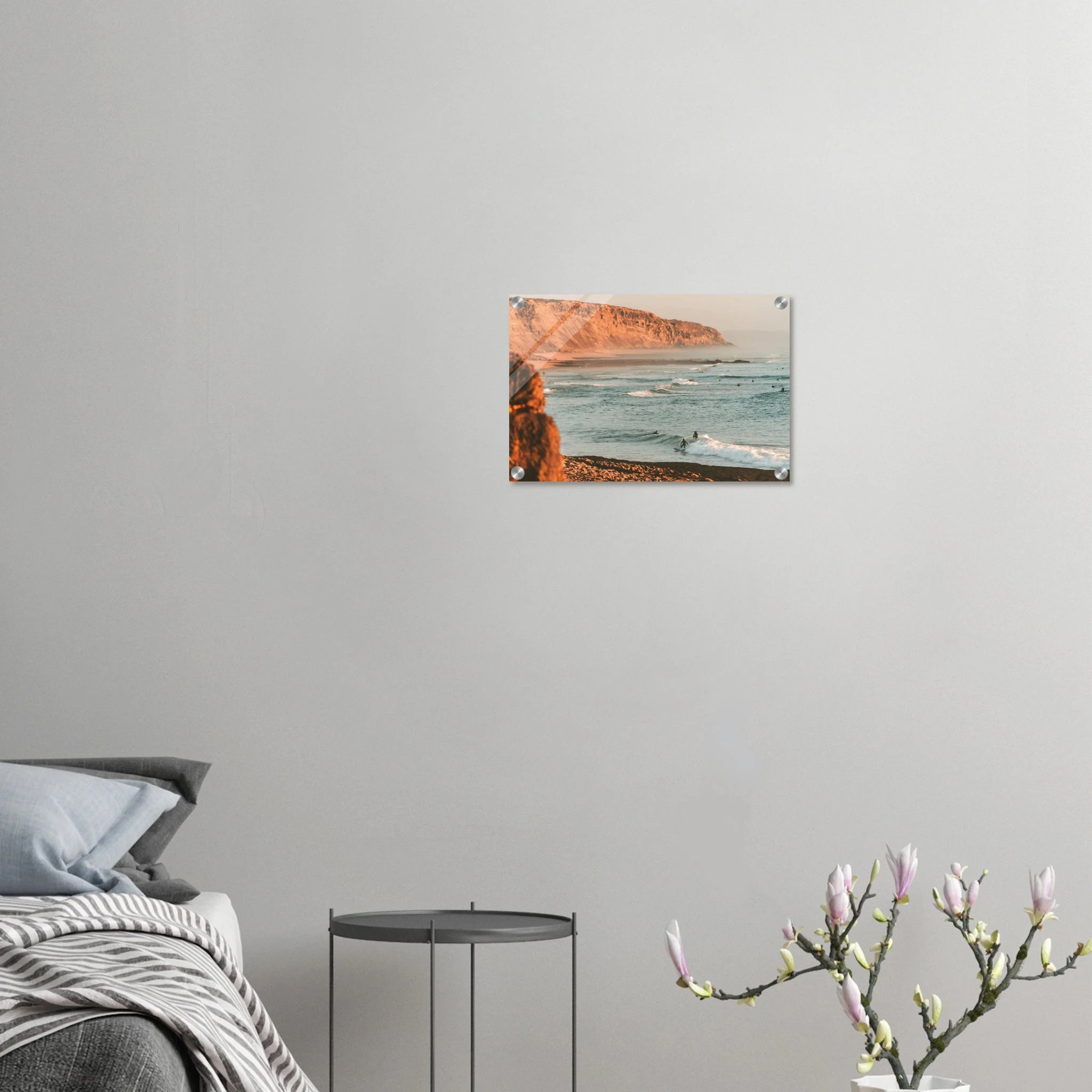 Ericeira, Portugal – World Surfing Reserve nördlich von Lissabon mit Reefbreaks wie Coxos und Ribeira d'Ilhas. Kunstdruck auf Acrylglas.