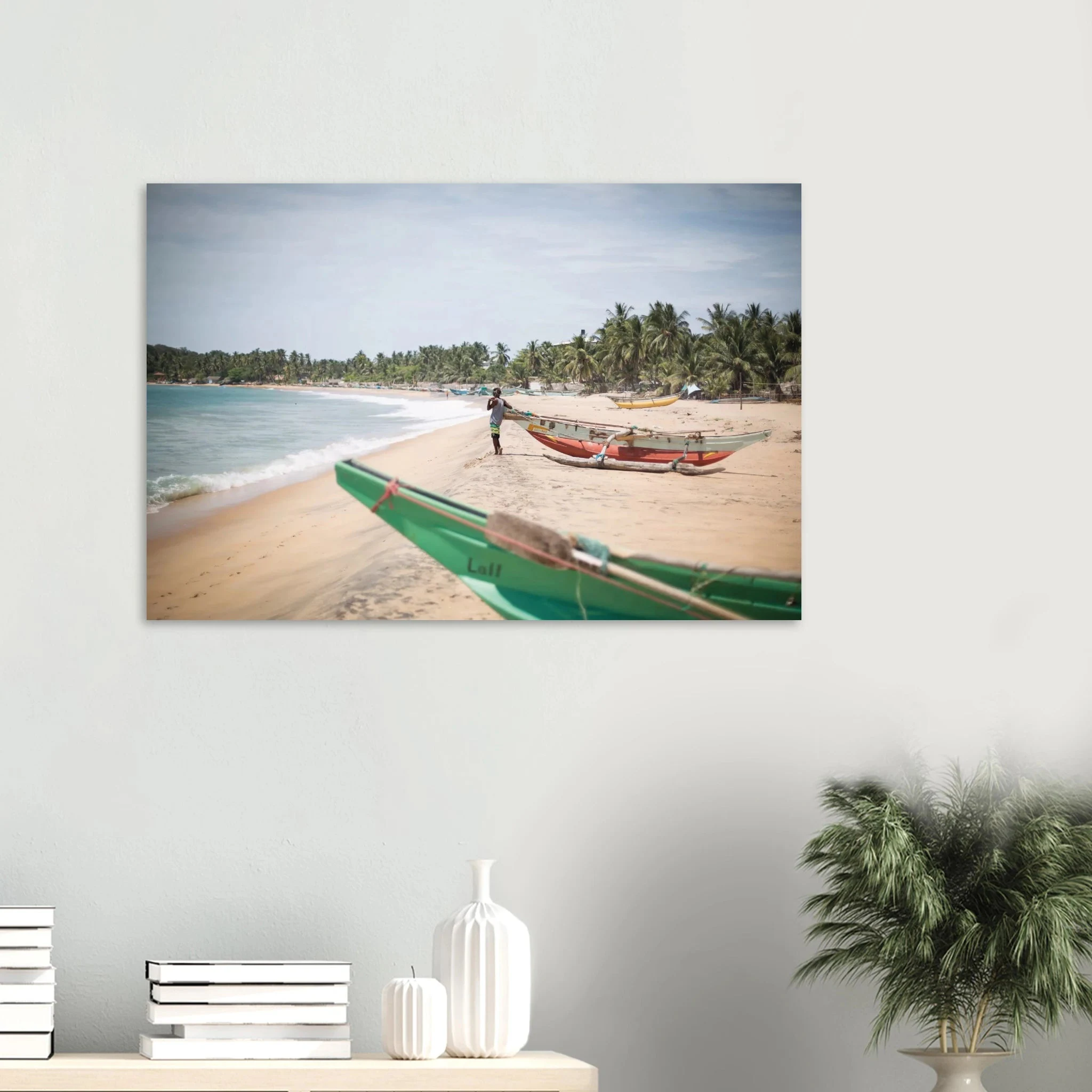 Arugam Bay, Sri Lanka – Rechter Pointbreak an der Ostküste Sri Lankas mit langer Saison von Mai bis September. Kunstdruck auf Alu-Dibond.
