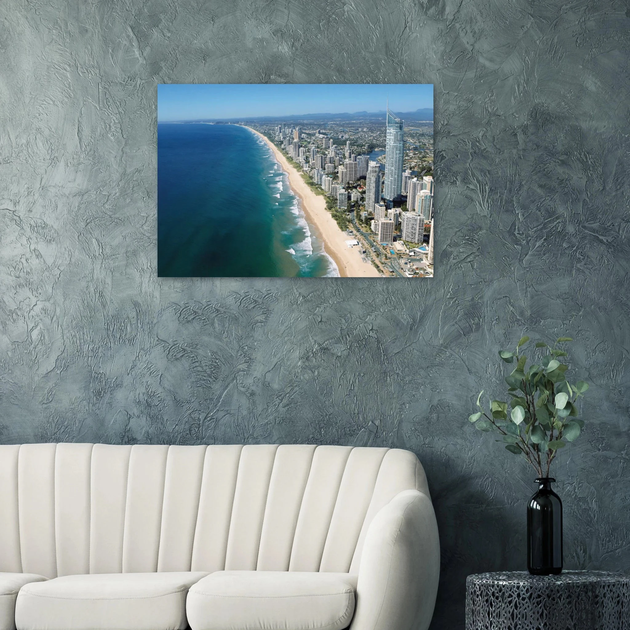 Gold Coast, Australien – Queensland-Küste mit Superbank Pointbreaks wie Snapper Rocks und Kirra. Poster.