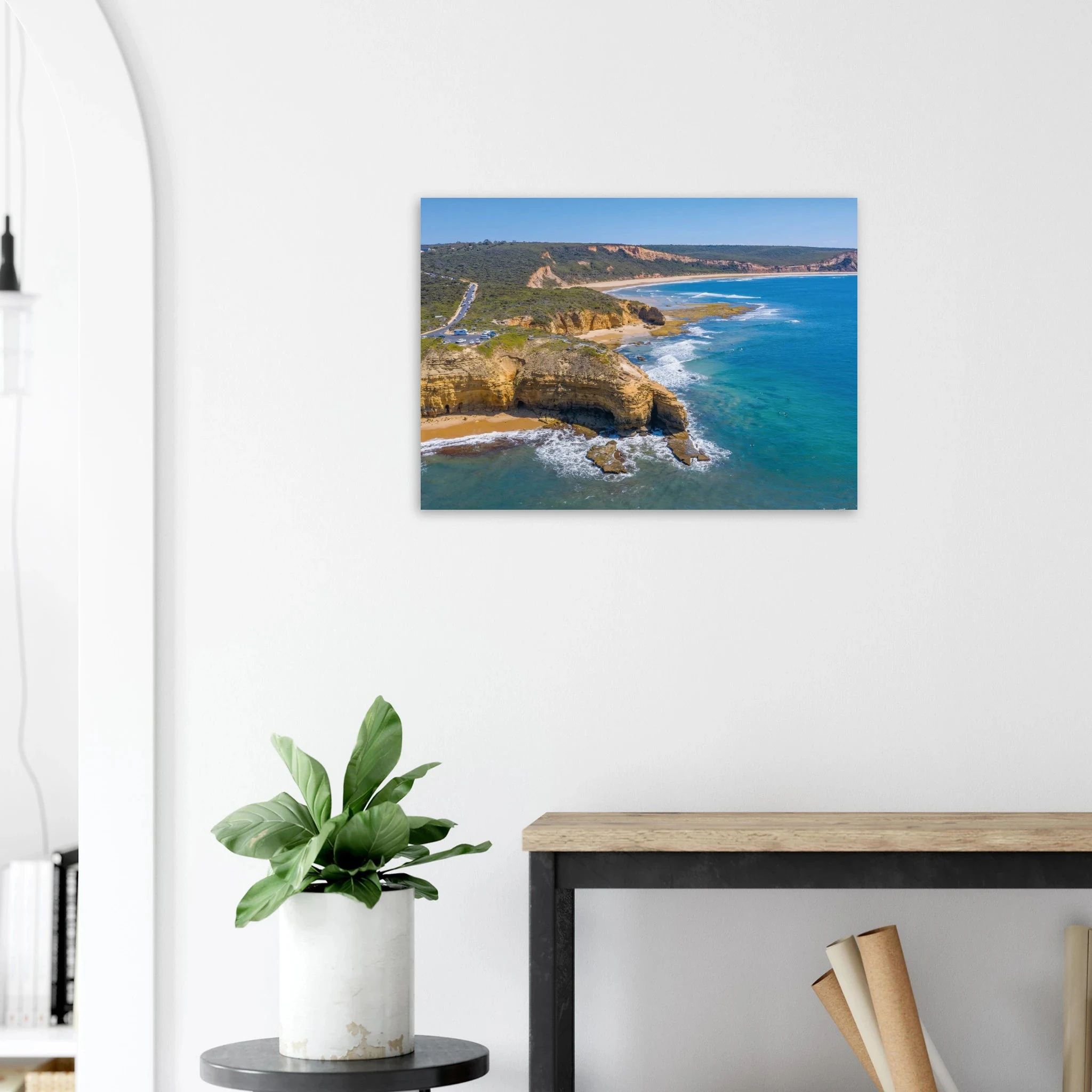 Torquay, Australien – Heimat der Bells Beach und Sitz der Surfmarken Rip Curl und Quiksilver in Victoria. Kunstdruck auf Alu-Dibond.
