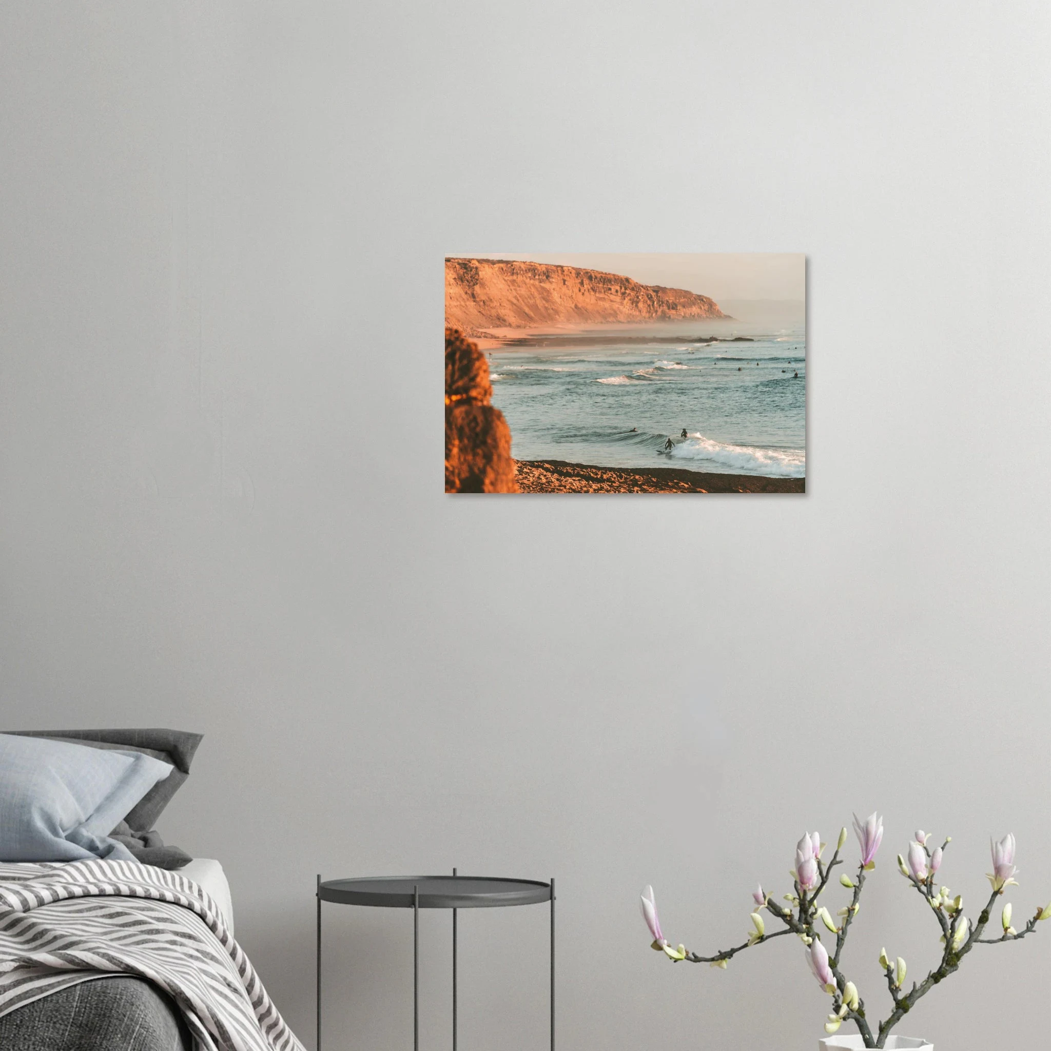 Ericeira, Portugal – World Surfing Reserve nördlich von Lissabon mit Reefbreaks wie Coxos und Ribeira d'Ilhas. Kunstdruck auf Alu-Dibond.