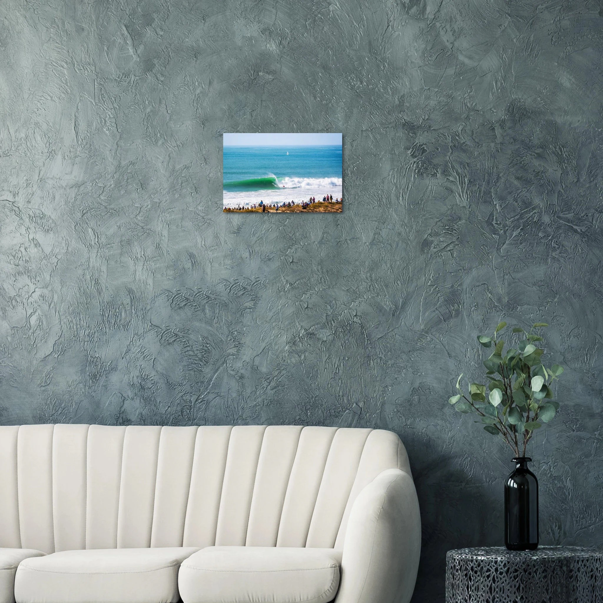 Peniche, Portugal – Halbinsel mit Supertubos-Beachbreak, Austragungsort der WSL Meo Rip Curl Pro Portugal. Kunstdruck auf Alu-Dibond.