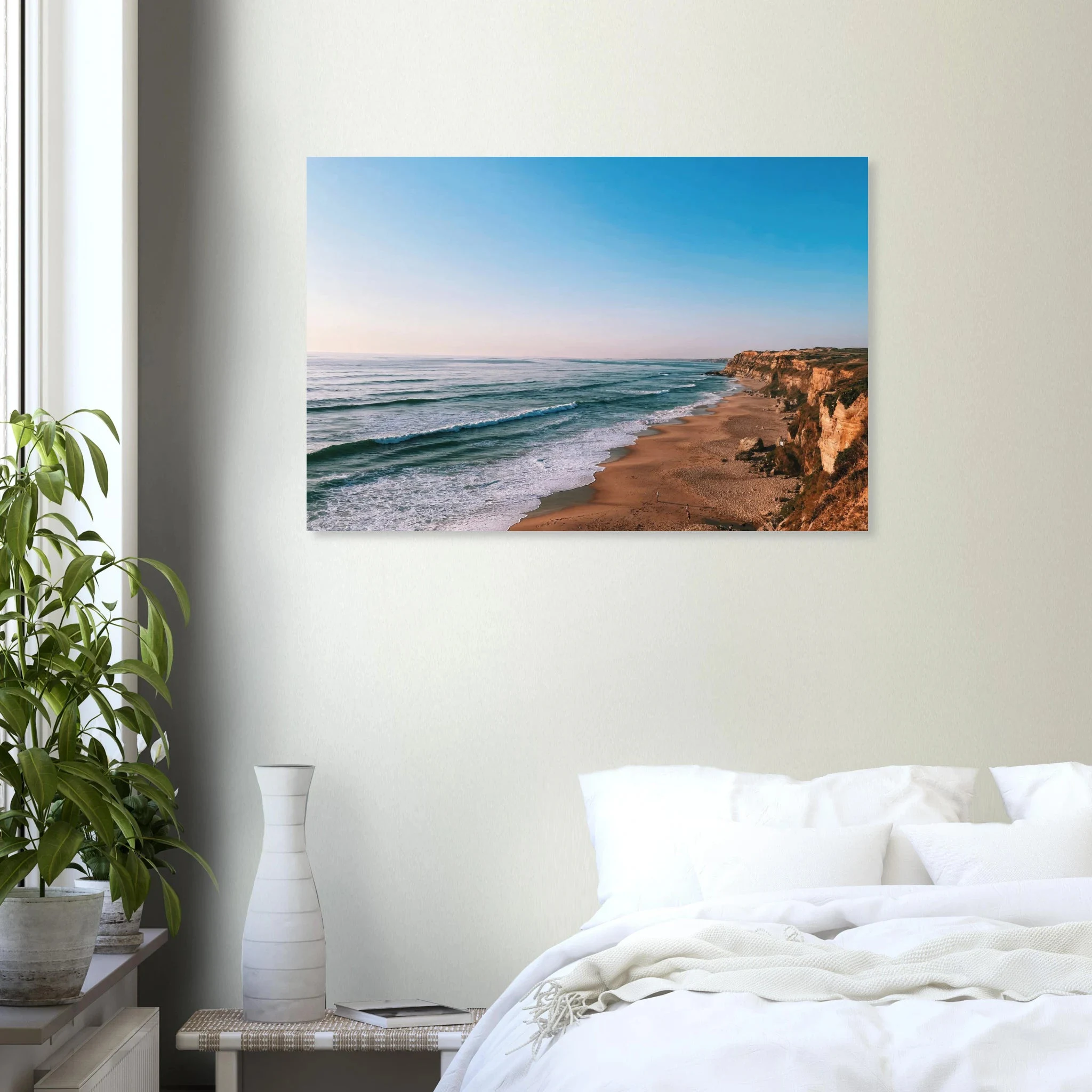 Santa Cruz, Spanien – Kanarische Hauptstadt Teneriffas mit Reefbreaks an der Nordküste wie El Confital. Kunstdruck auf Alu-Dibond.
