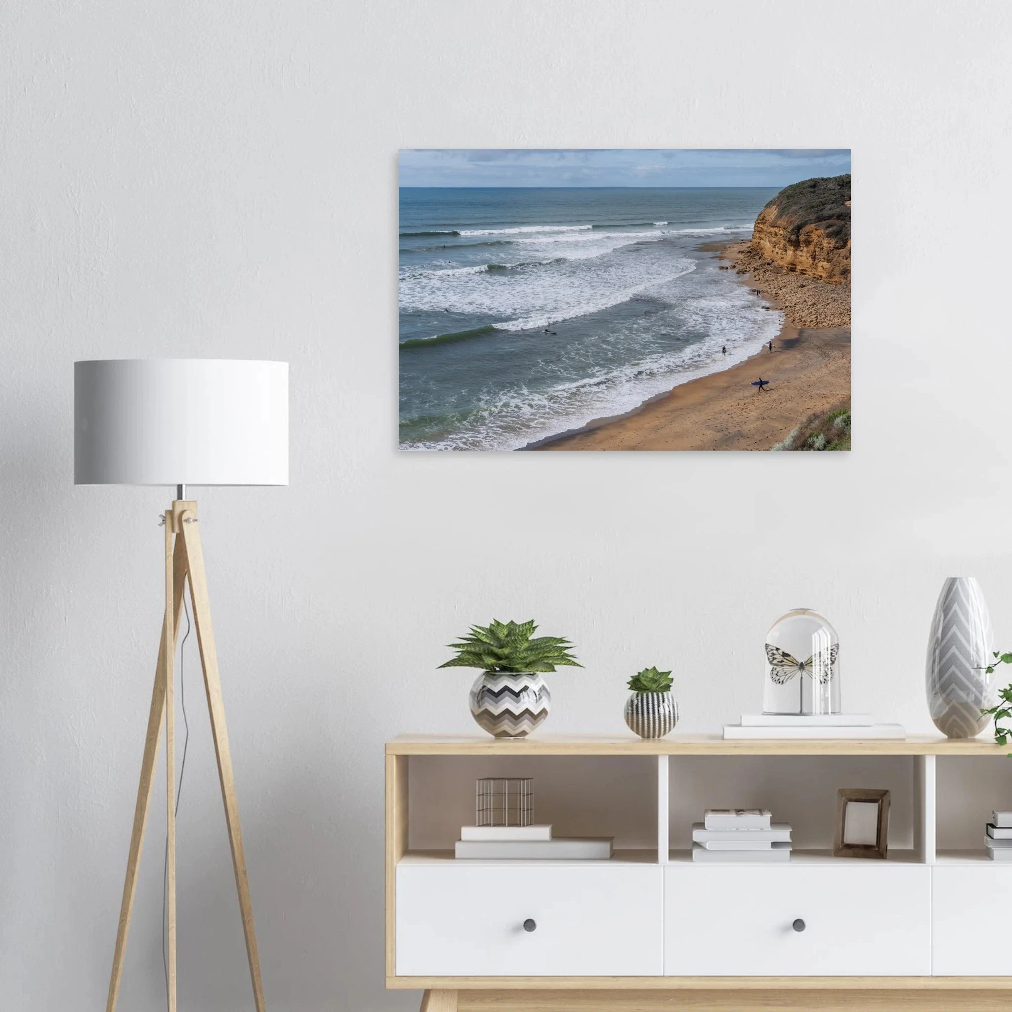 Torquay, Australien – Heimat der Bells Beach und Sitz der Surfmarken Rip Curl und Quiksilver in Victoria. Kunstdruck auf Alu-Dibond.