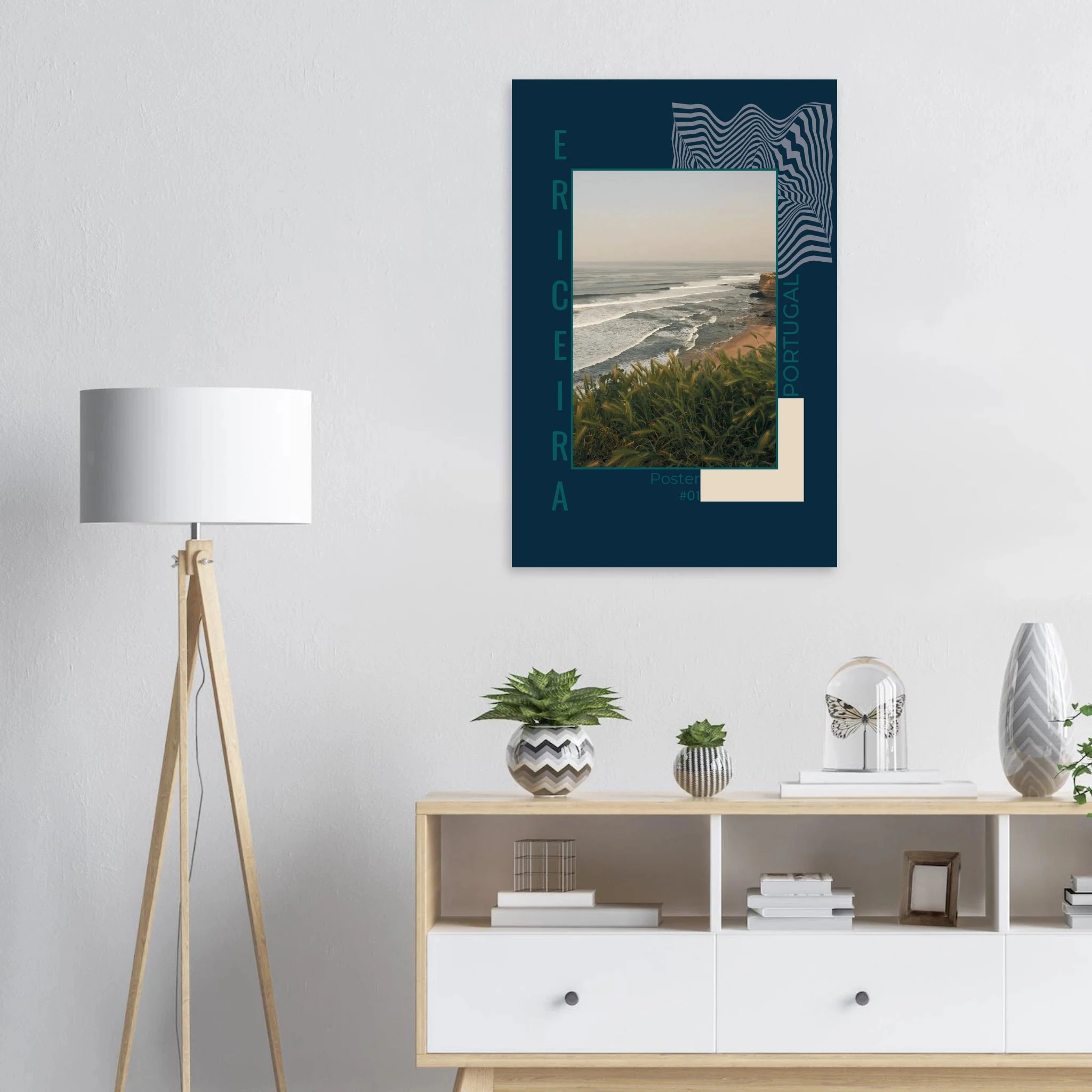 Ericeira, Portugal – World Surfing Reserve nördlich von Lissabon mit Reefbreaks wie Coxos und Ribeira d'Ilhas. Kunstdruck auf Alu-Dibond.