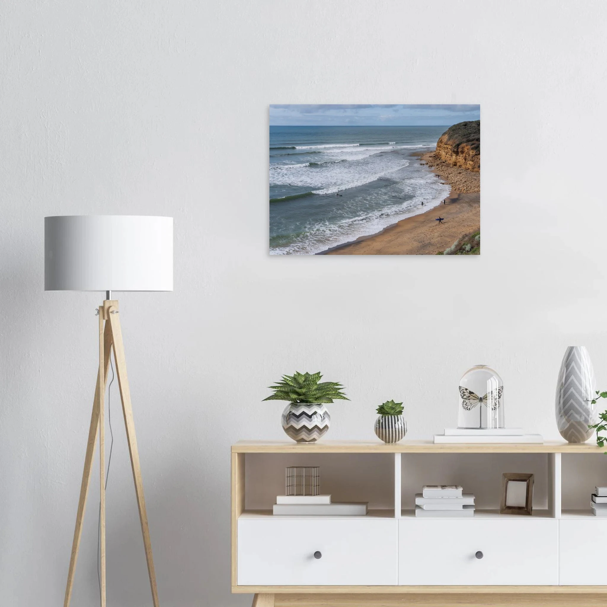 Torquay, Australien – Heimat der Bells Beach und Sitz der Surfmarken Rip Curl und Quiksilver in Victoria. Kunstdruck auf Alu-Dibond.