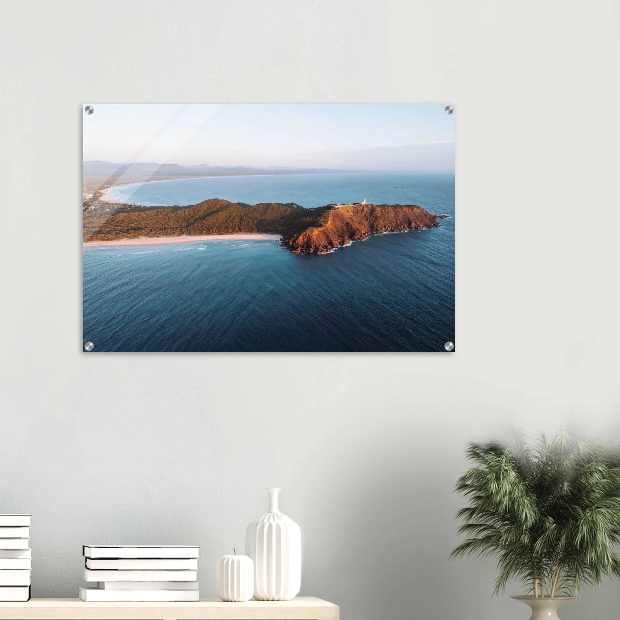 Byron Bay, Australien – Östlichster Punkt Australiens mit langen Pointbreaks und entspanntem Longboard-Flair. Kunstdruck auf Acrylglas.
