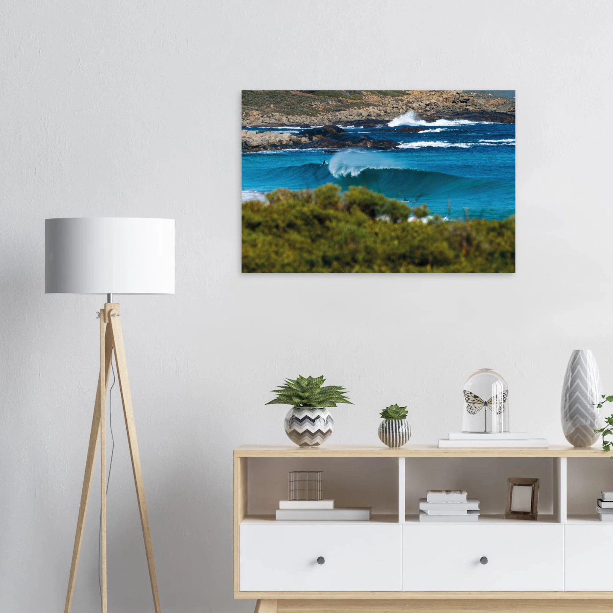 Margaret River, Australien – Westaustralische Region mit kräftigen Reefbreaks und mehreren Hai-relevanten Spots. Kunstdruck auf Alu-Dibond.