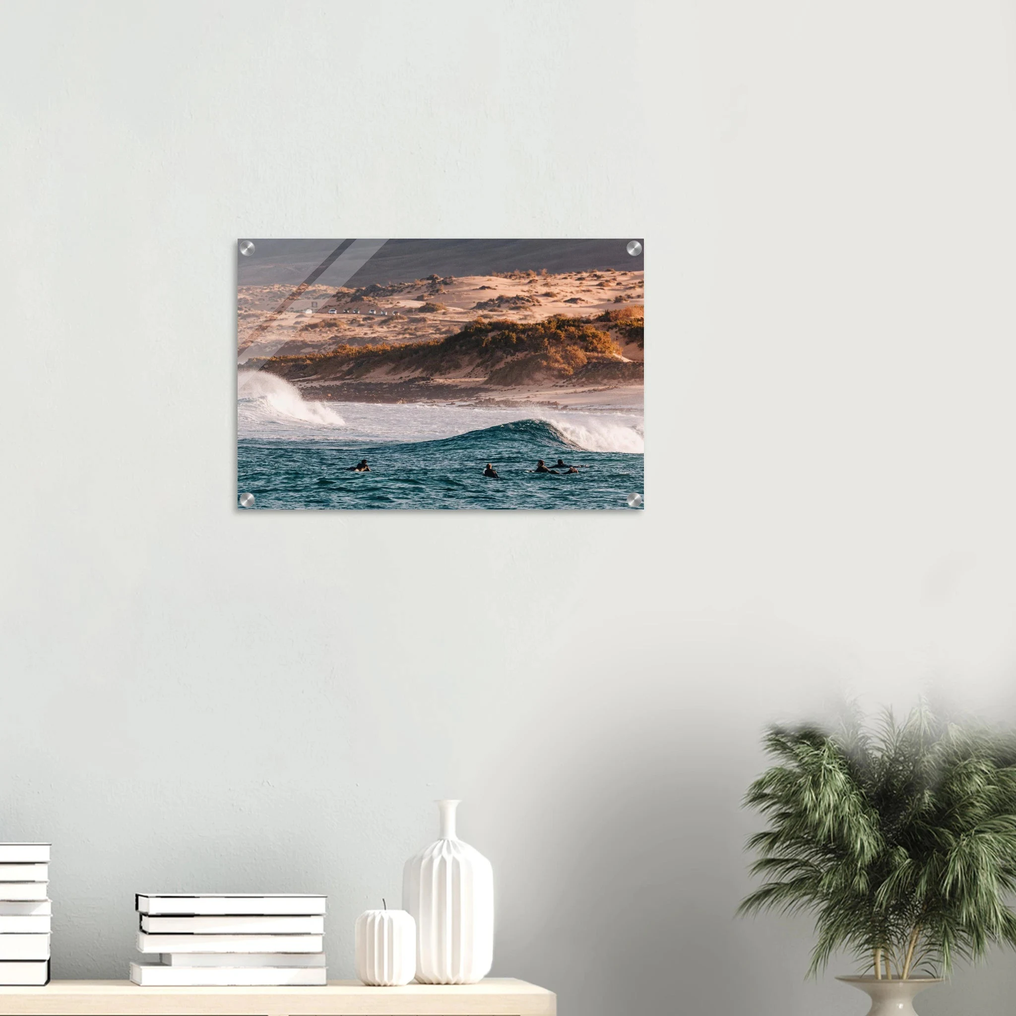 Fuerteventura, Spanien – Kanareninsel mit Vulkangestein-Reefbreaks im Norden und ganzjährig konstantem Atlantik-Swell. Kunstdruck auf Acrylglas.