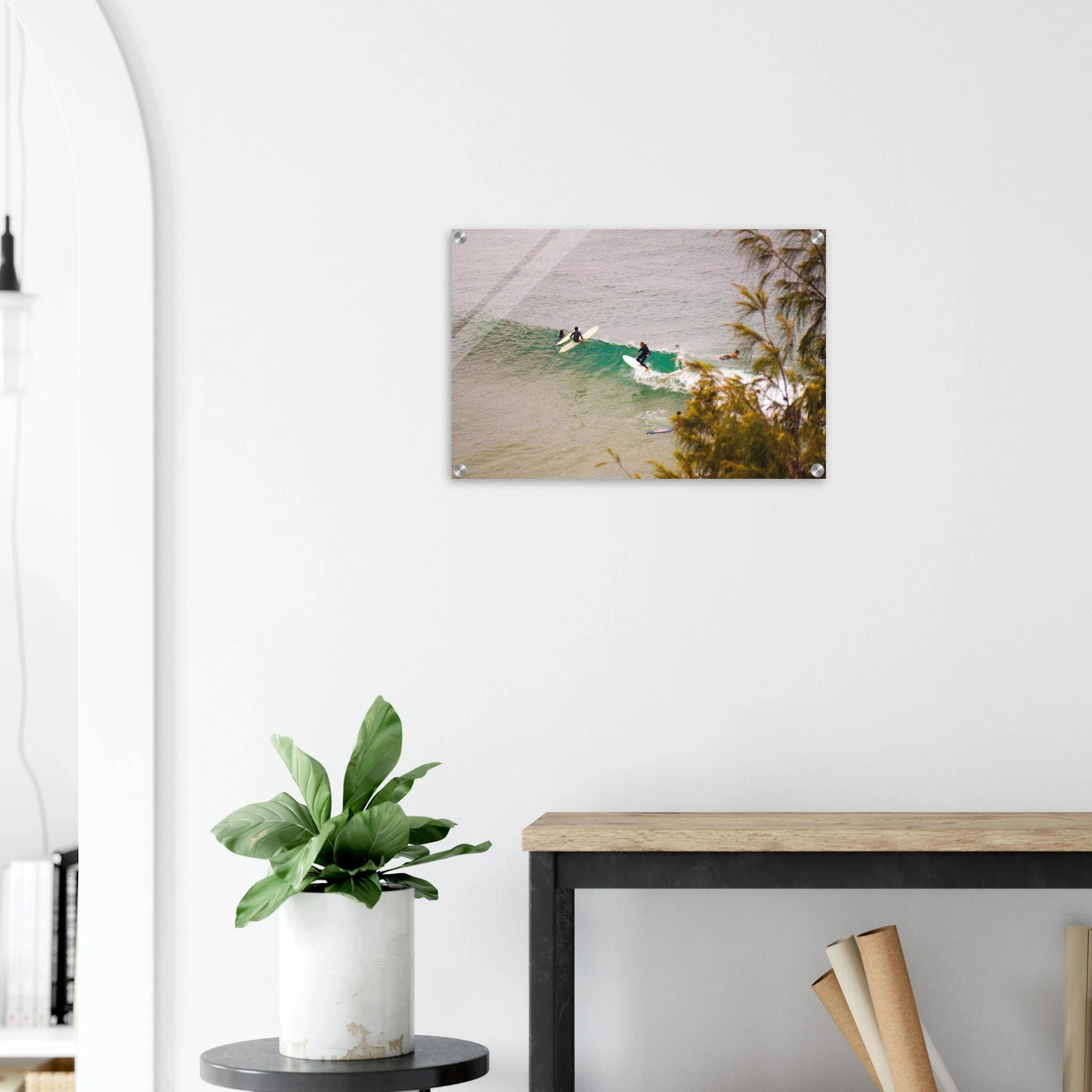 Byron Bay, Australien – Östlichster Punkt Australiens mit langen Pointbreaks und entspanntem Longboard-Flair. Kunstdruck auf Acrylglas.