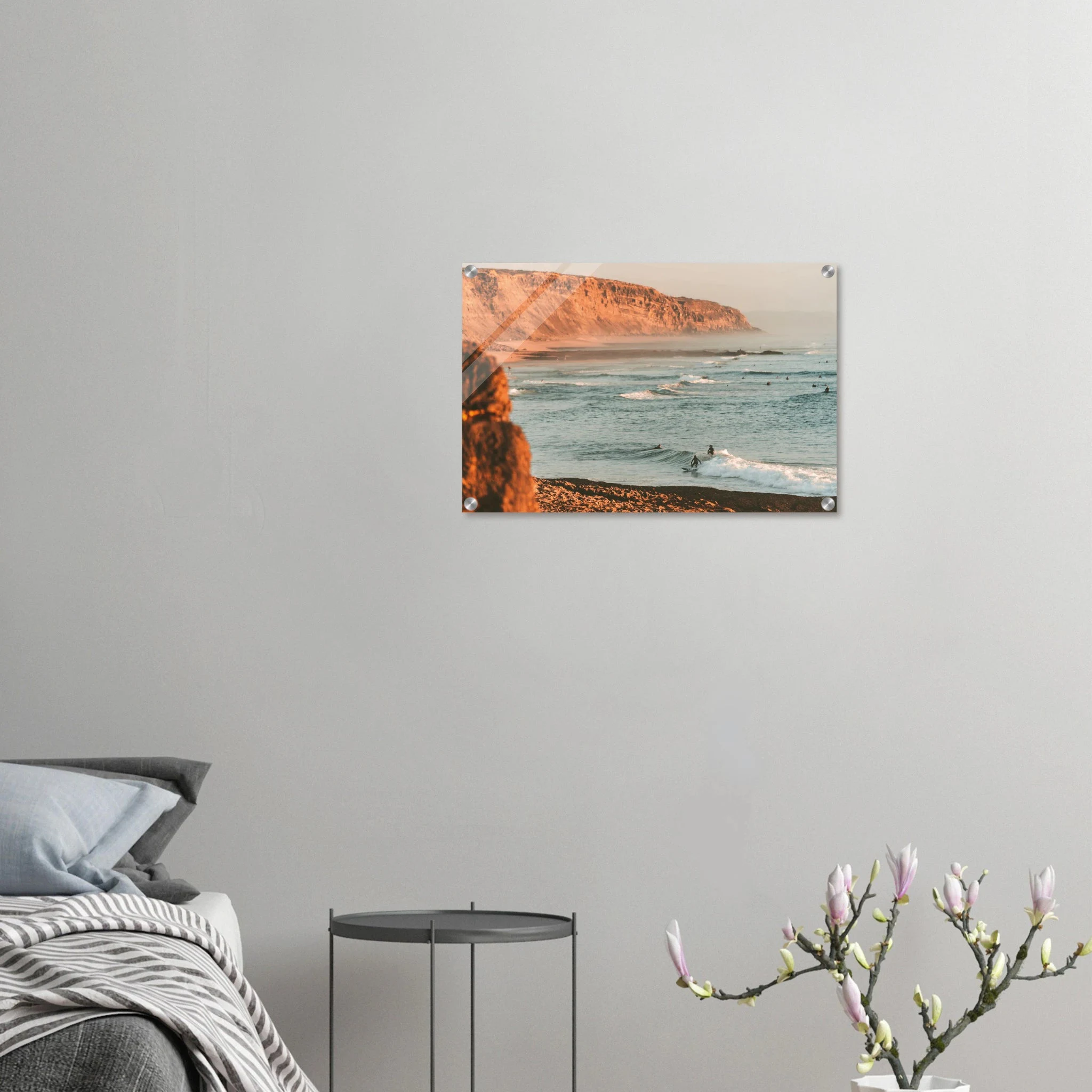 Ericeira, Portugal – World Surfing Reserve nördlich von Lissabon mit Reefbreaks wie Coxos und Ribeira d'Ilhas. Kunstdruck auf Acrylglas.