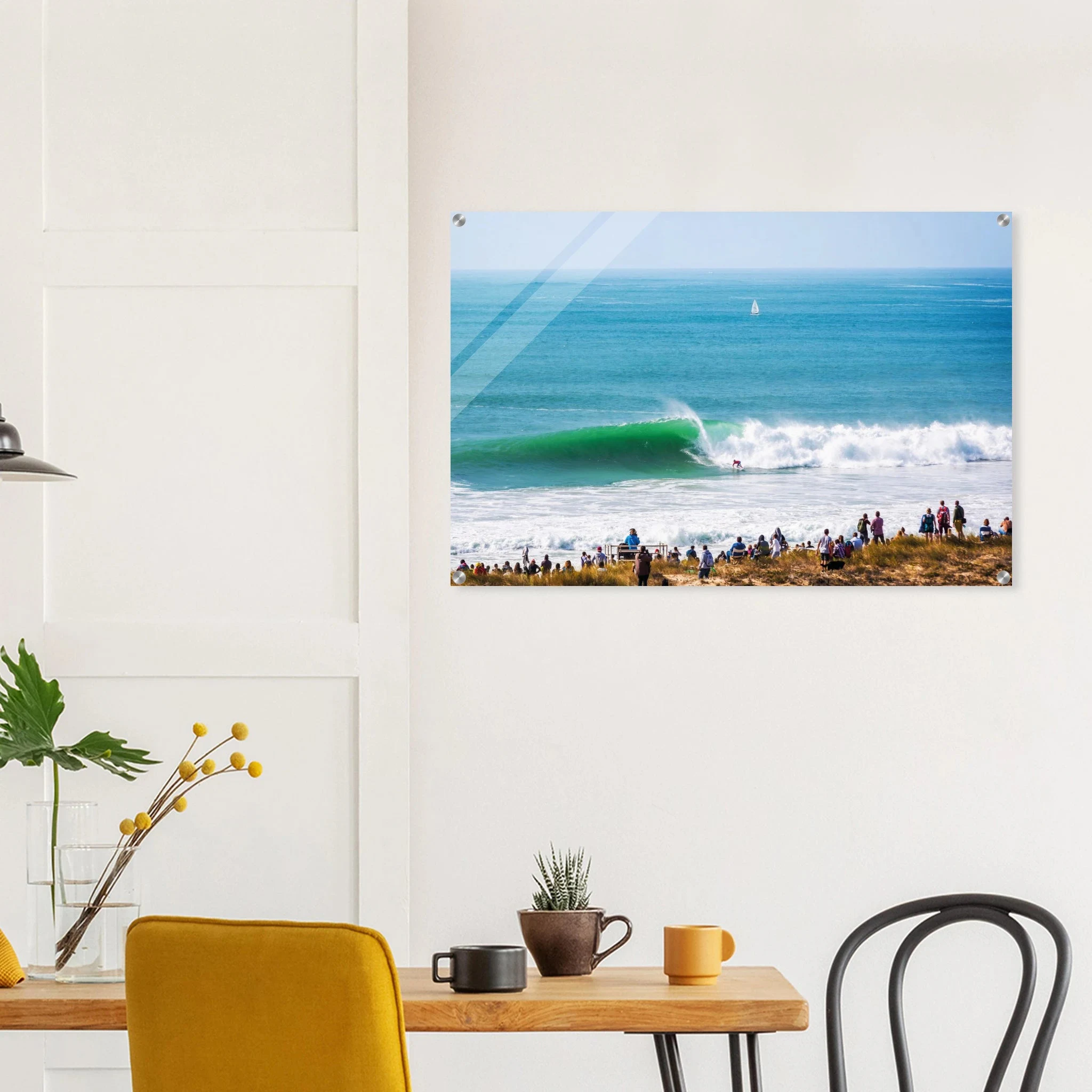 Peniche, Portugal – Halbinsel mit Supertubos-Beachbreak, Austragungsort der WSL Meo Rip Curl Pro Portugal. Kunstdruck auf Acrylglas.