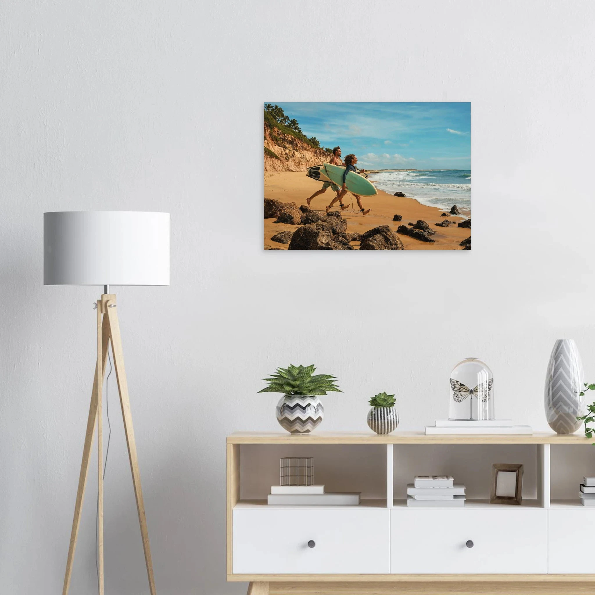 Florianópolis, Brasilien – Insel in Santa Catarina mit über 40 Stränden und Heimspot brasilianischer Pro-Surfer. Kunstdruck auf Alu-Dibond.