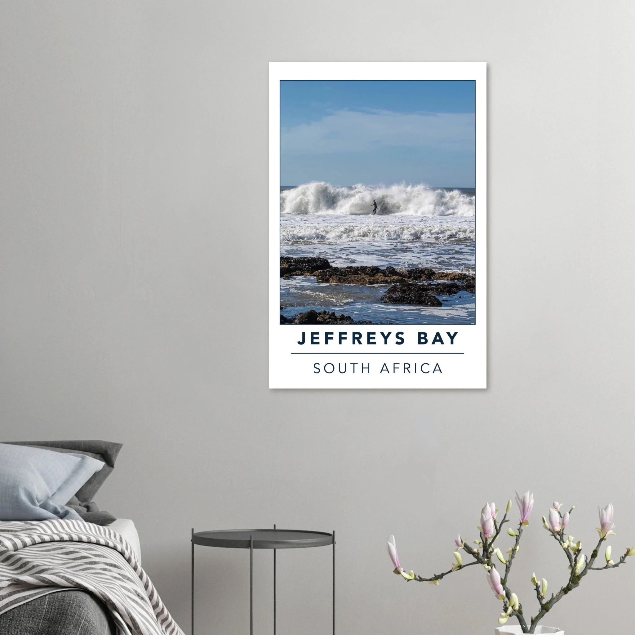 Jeffreys Bay, Südafrika – Supertubes-Pointbreak am Indischen Ozean, Austragungsort der WSL Corona Open J-Bay. Kunstdruck auf Alu-Dibond.