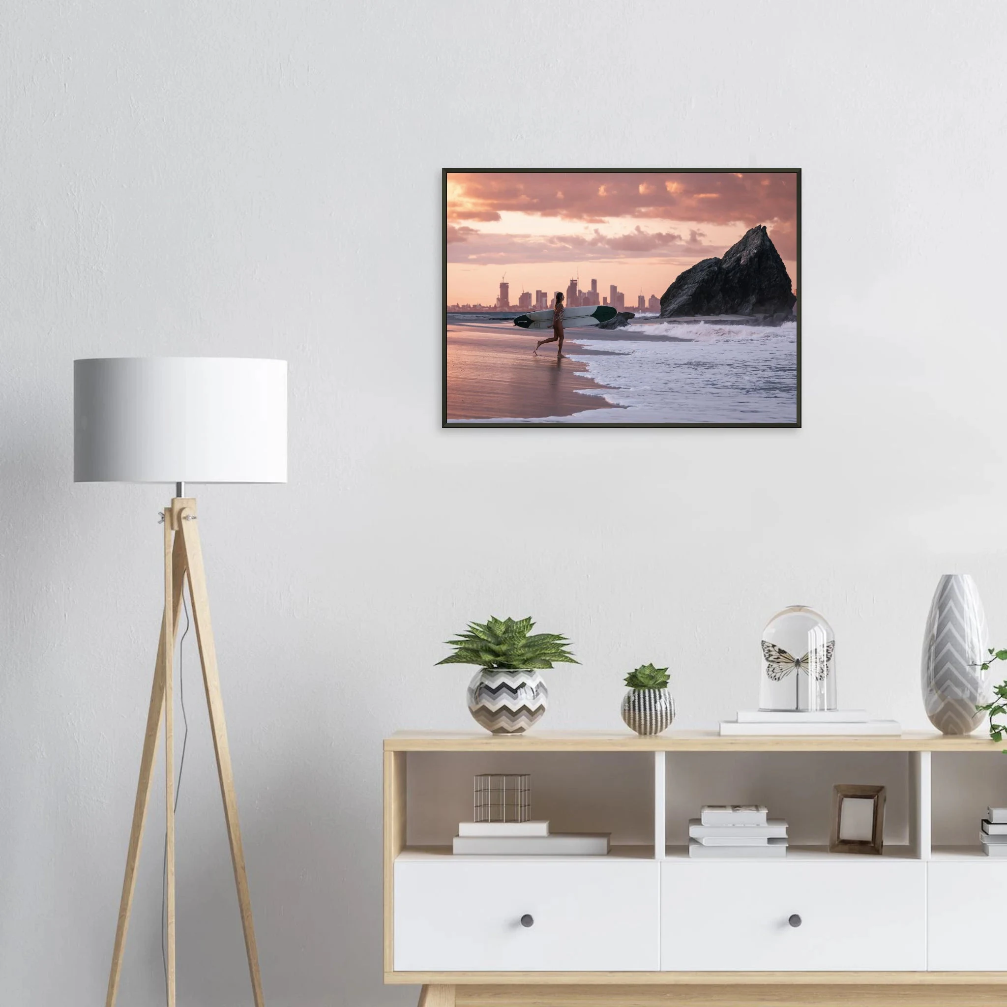 Gold Coast, Australien – Queensland-Küste mit Superbank Pointbreaks wie Snapper Rocks und Kirra. Poster im Metallrahmen.