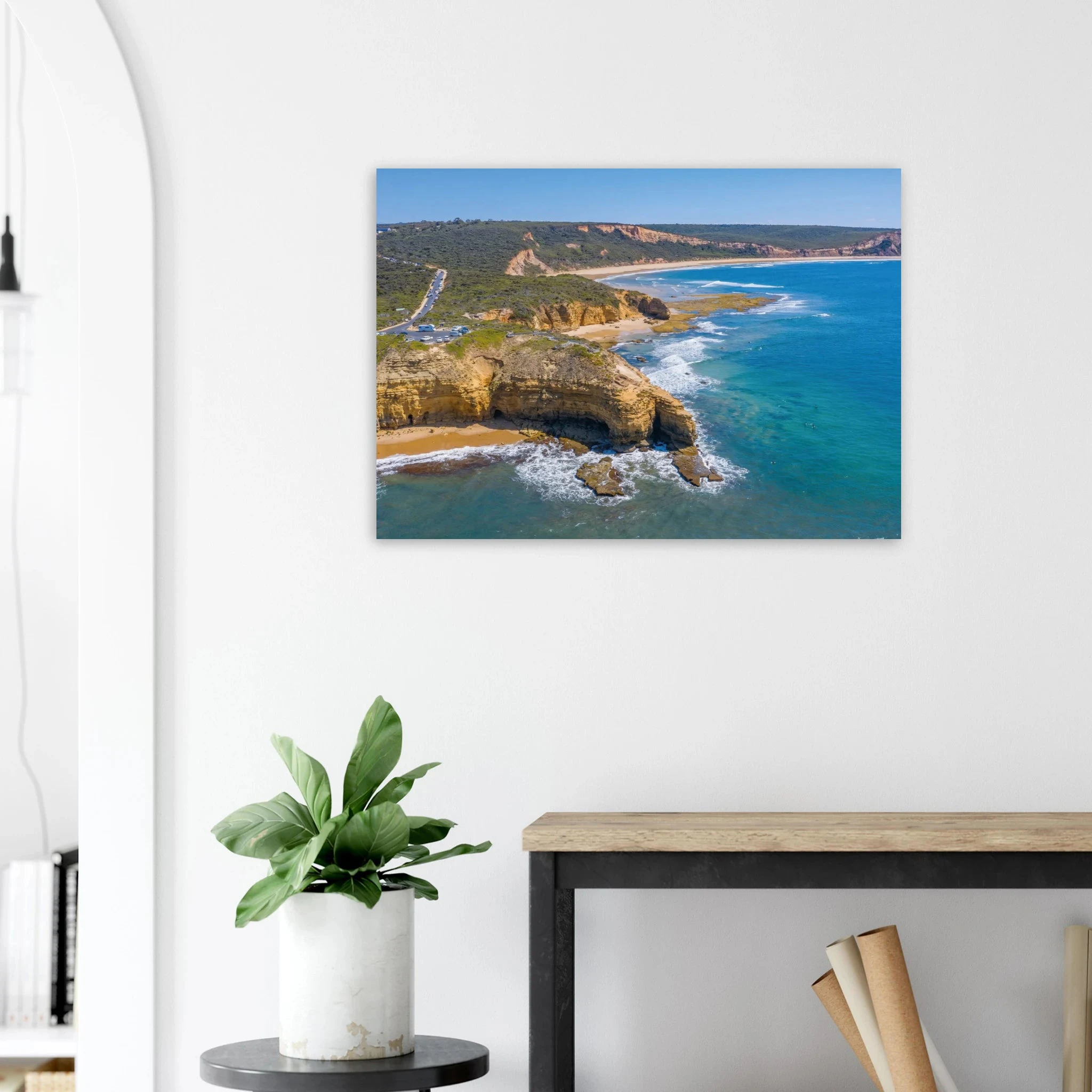 Torquay, Australien – Heimat der Bells Beach und Sitz der Surfmarken Rip Curl und Quiksilver in Victoria. Poster.