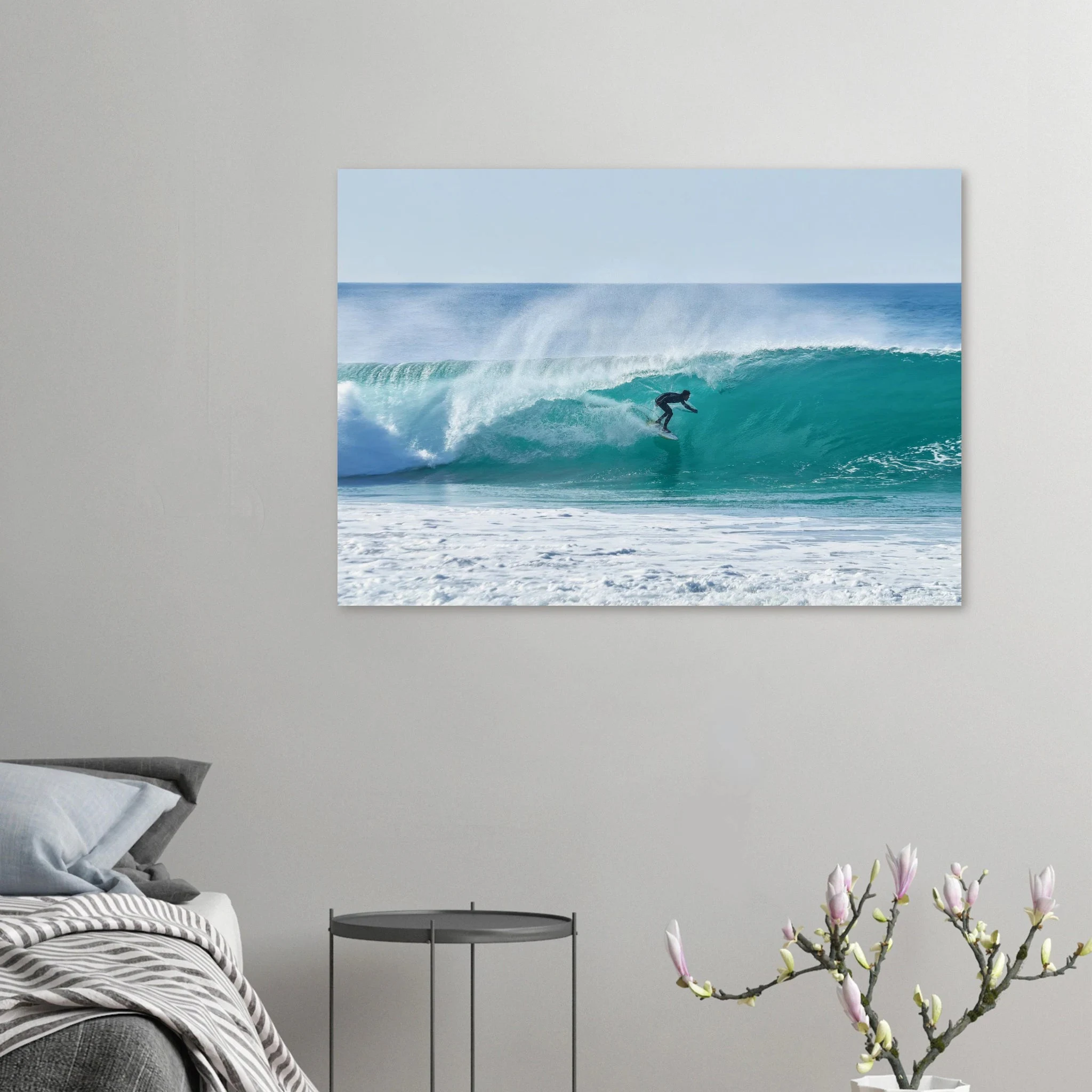 Siargao, Philippinen – Tropische Insel mit rechtem Reefbreak Cloud 9, Austragungsort der Siargao Cup. Kunstdruck auf Alu-Dibond.