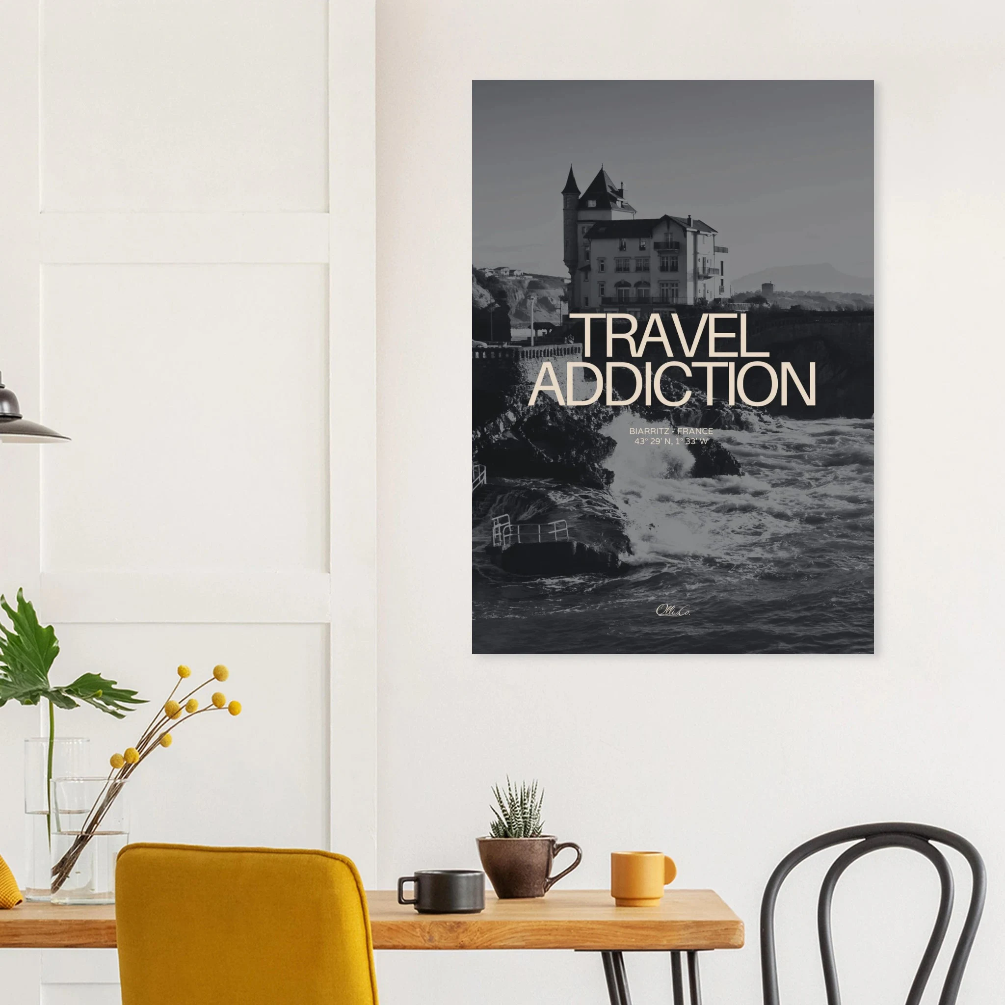 Biarritz, Frankreich – Mondäner Surfort am baskischen Atlantik, Wiege des europäischen Wellenreitens seit den 1950er-Jahren. Kunstdruck auf Alu-Dibond.