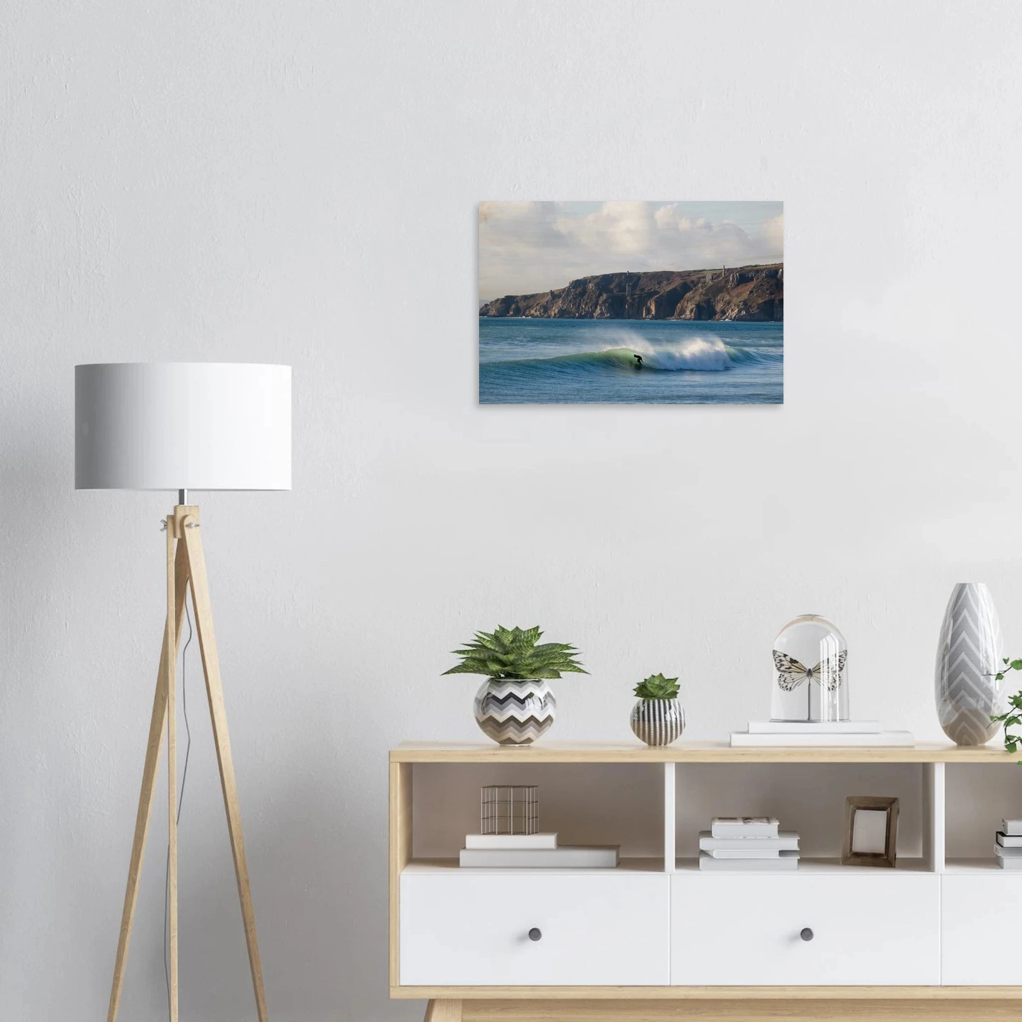 Newquay, England – Surfhauptstadt Cornwalls mit Fistral Beach und britischer Boardriders-Tradition. Kunstdruck auf Holz.