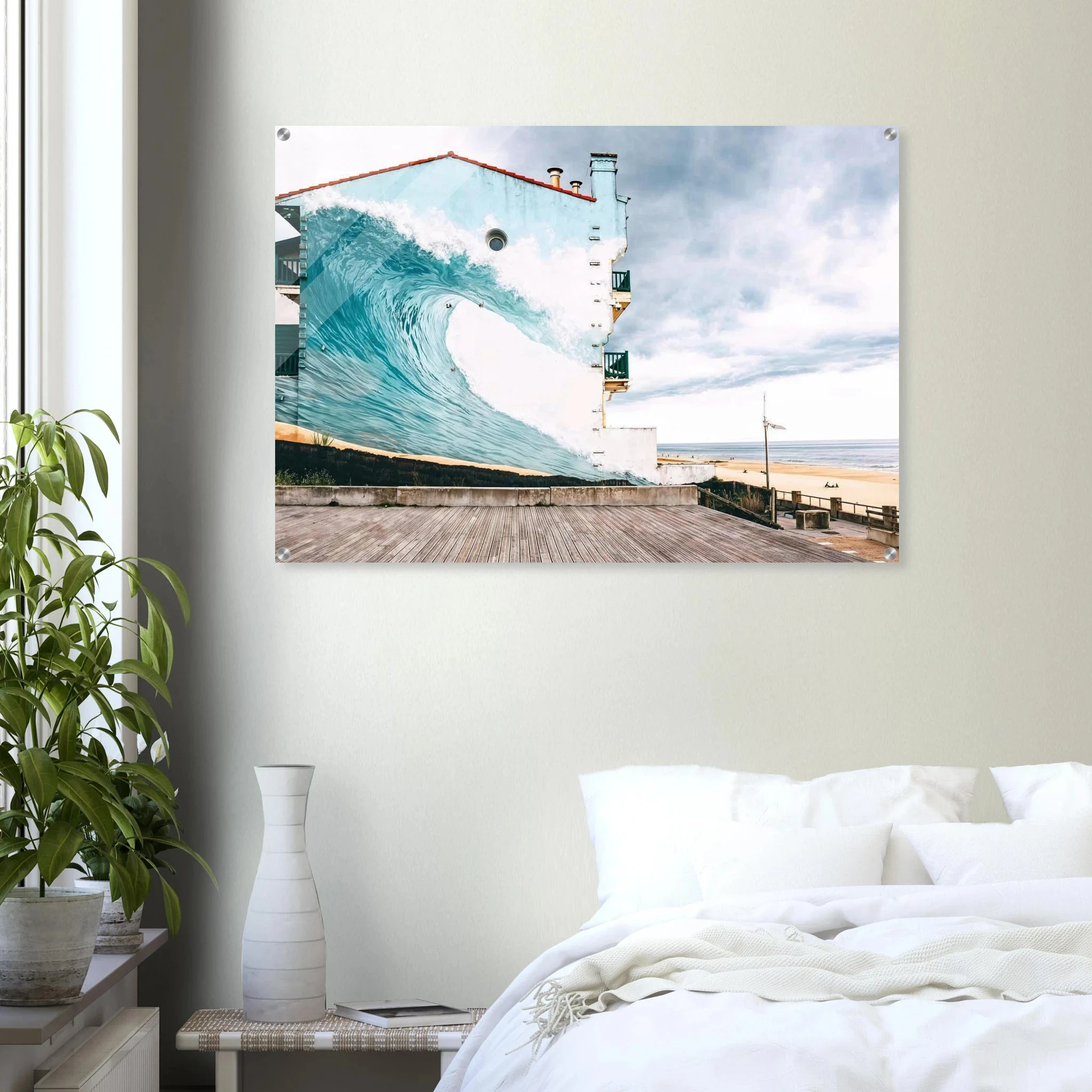Hossegor, Frankreich – Beachbreak-Hotspot in den Landes, Austragungsort der WSL-Quiksilver-Pro-Wettkämpfe. Kunstdruck auf Acrylglas.