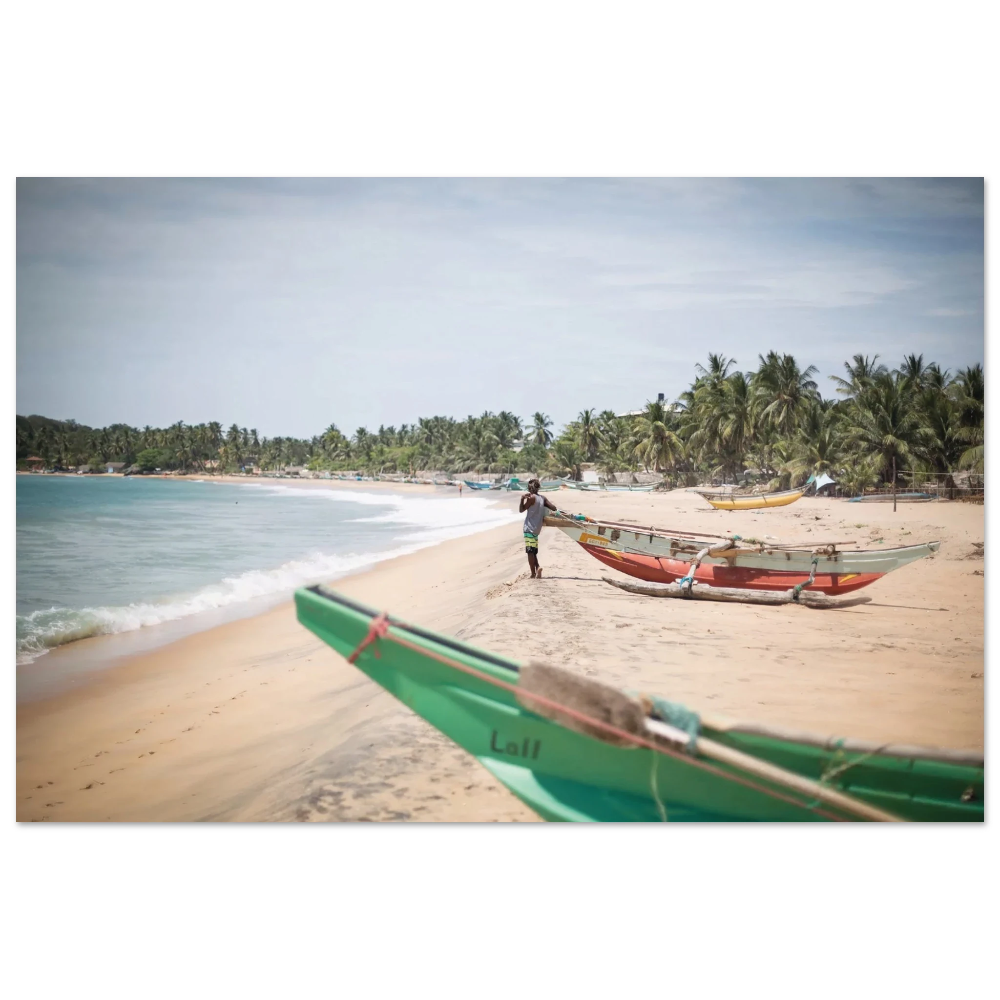 Arugam Bay, Sri Lanka – Rechter Pointbreak an der Ostküste Sri Lankas mit langer Saison von Mai bis September. Kunstdruck auf Alu-Dibond.