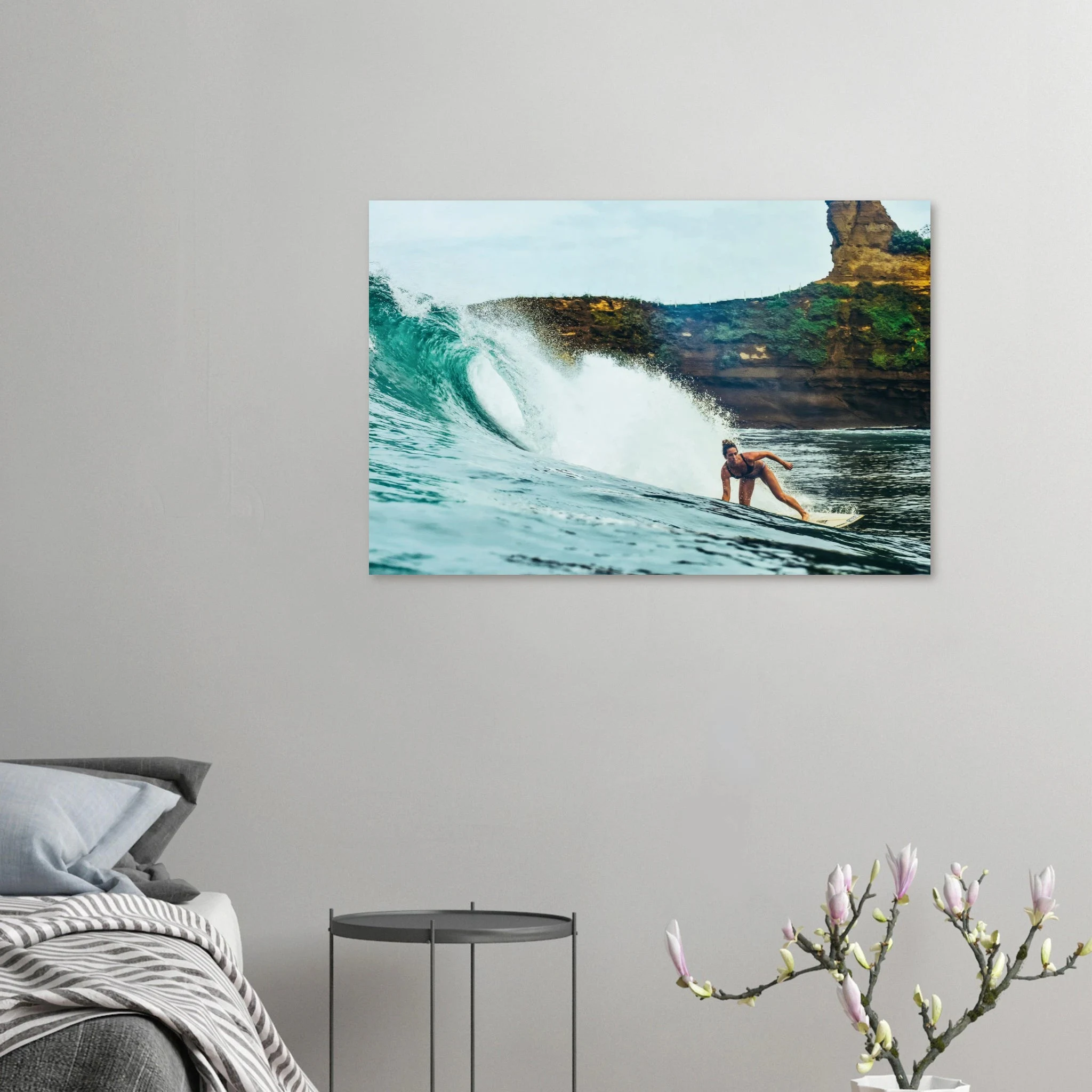 Montañita, Ecuador – Pazifik-Surferdorf an der Ruta del Sol mit rechtem Pointbreak und Backpacker-Szene. Poster.