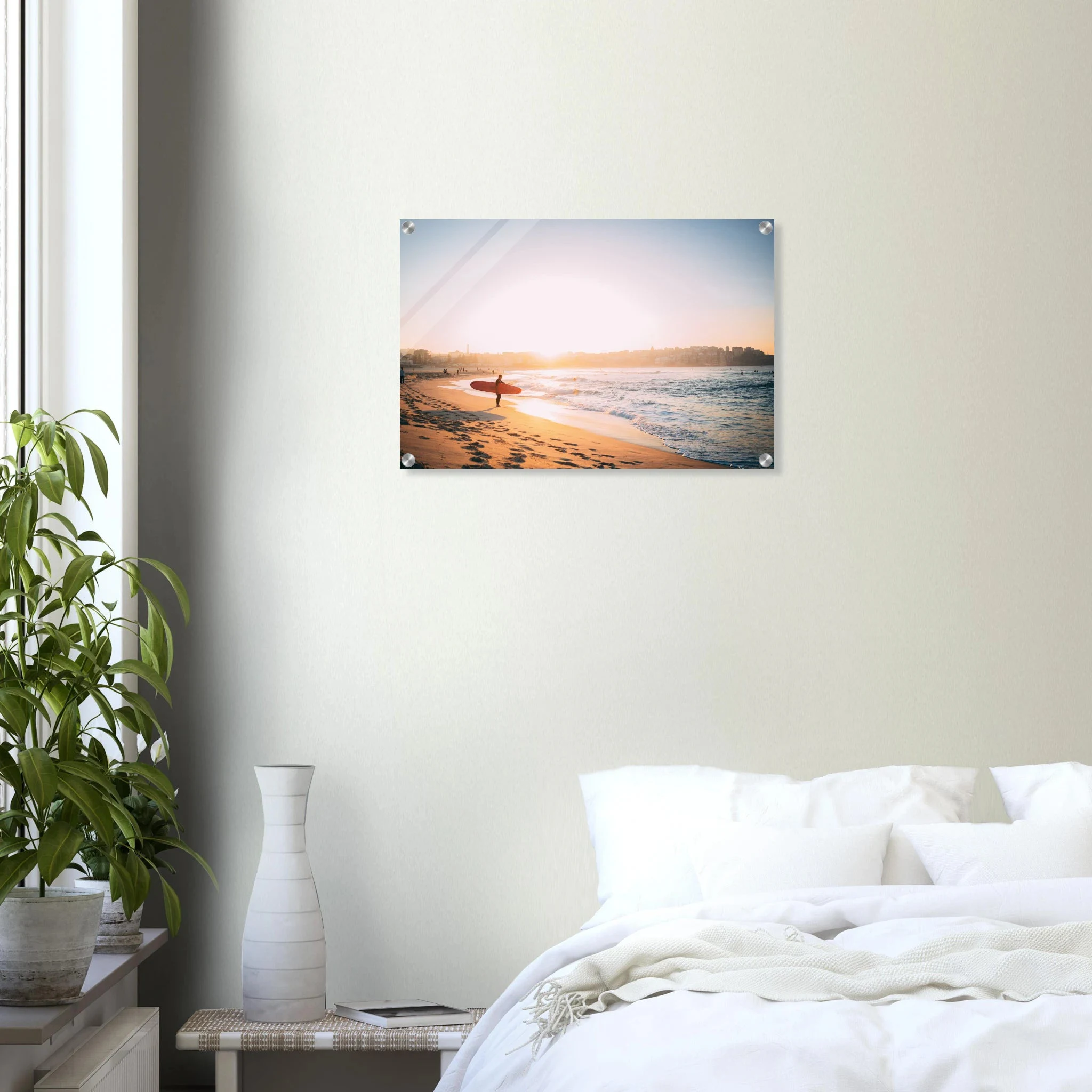 Capbreton, Frankreich – Hafenstadt an der französischen Atlantikküste mit Gouf-Canyon vor der Küste und kräftigen Beachbreaks. Kunstdruck auf Acrylglas.