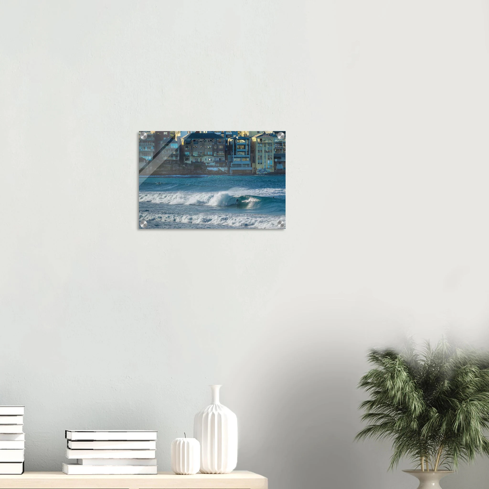 Bondi Beach, Australien – Ikonischer Stadtstrand im Osten Sydneys mit klassischem Beachbreak und Surfkultur-Geschichte. Kunstdruck auf Acrylglas.