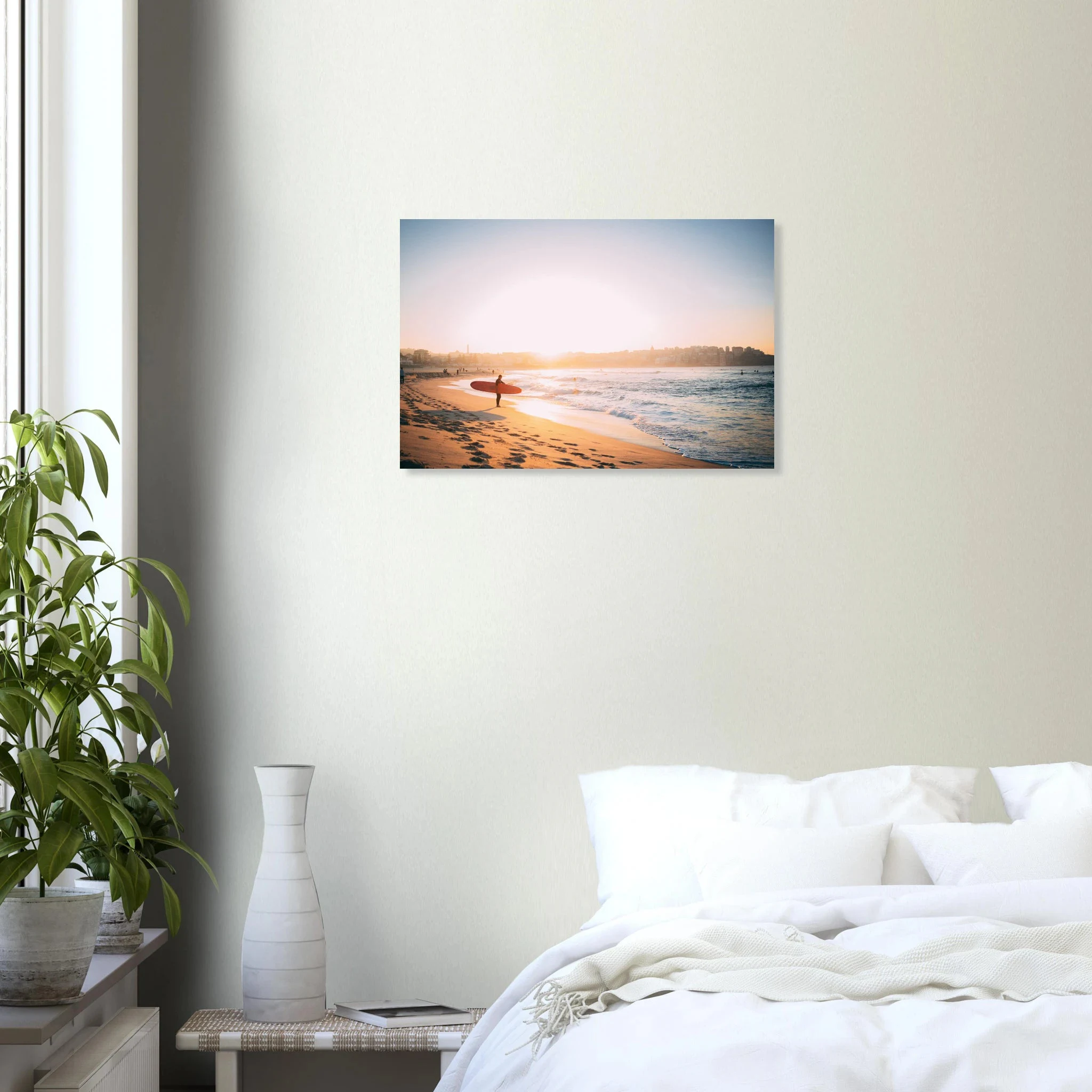 Capbreton, Frankreich – Hafenstadt an der französischen Atlantikküste mit Gouf-Canyon vor der Küste und kräftigen Beachbreaks. Kunstdruck auf Alu-Dibond.