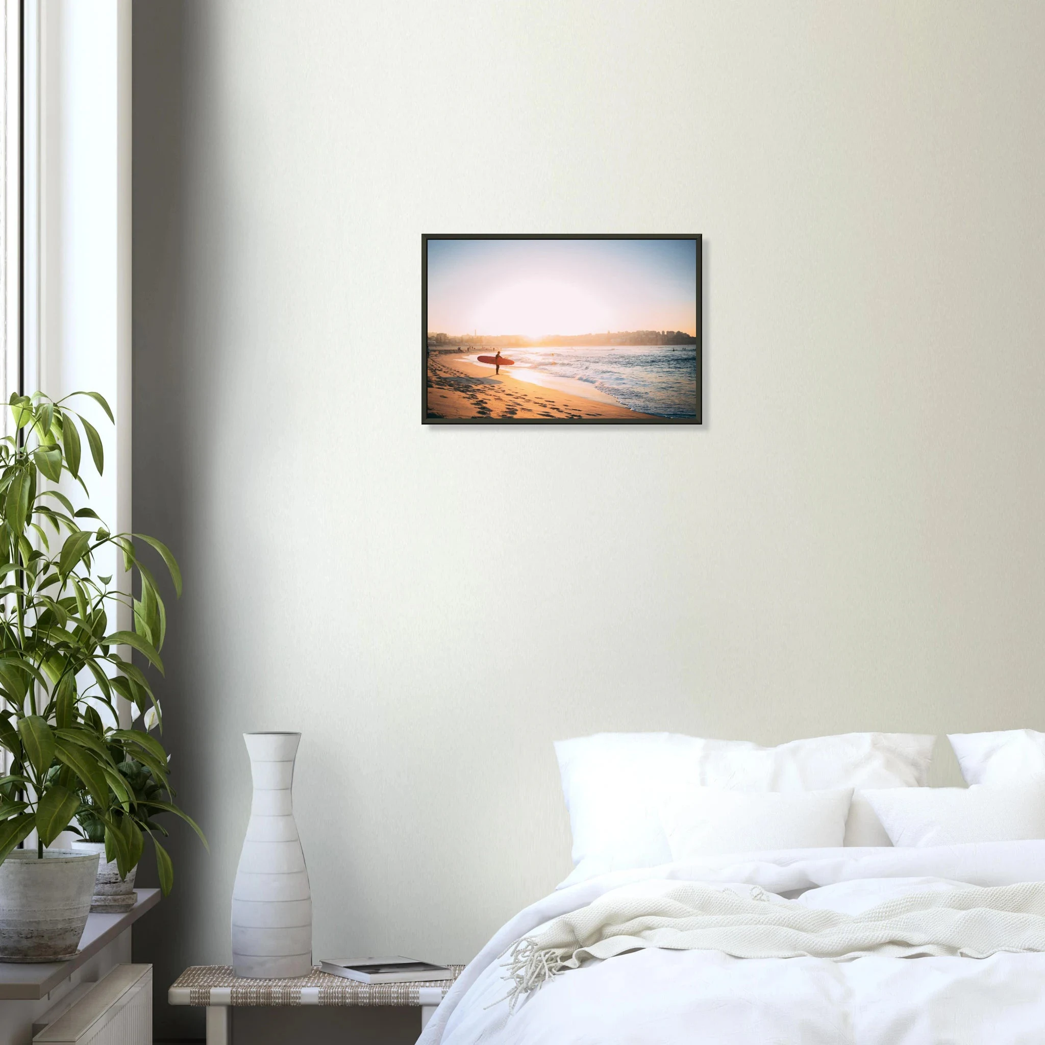 Capbreton, Frankreich – Hafenstadt an der französischen Atlantikküste mit Gouf-Canyon vor der Küste und kräftigen Beachbreaks. Poster im Metallrahmen.