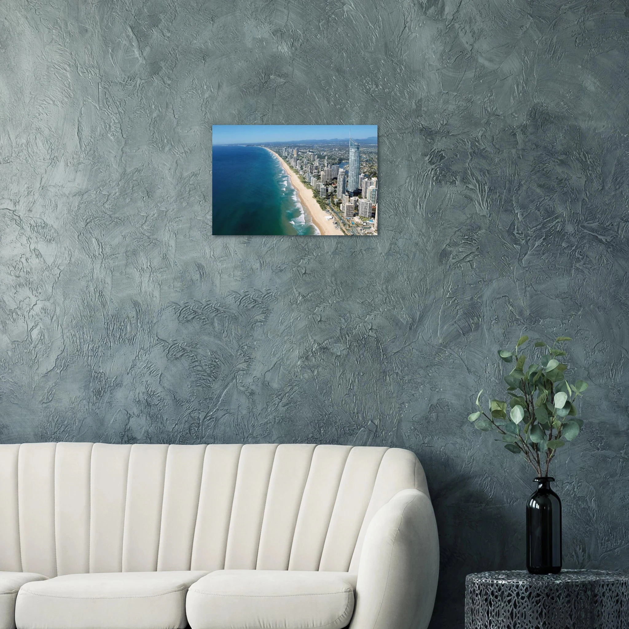 Gold Coast, Australien – Queensland-Küste mit Superbank Pointbreaks wie Snapper Rocks und Kirra. Poster.