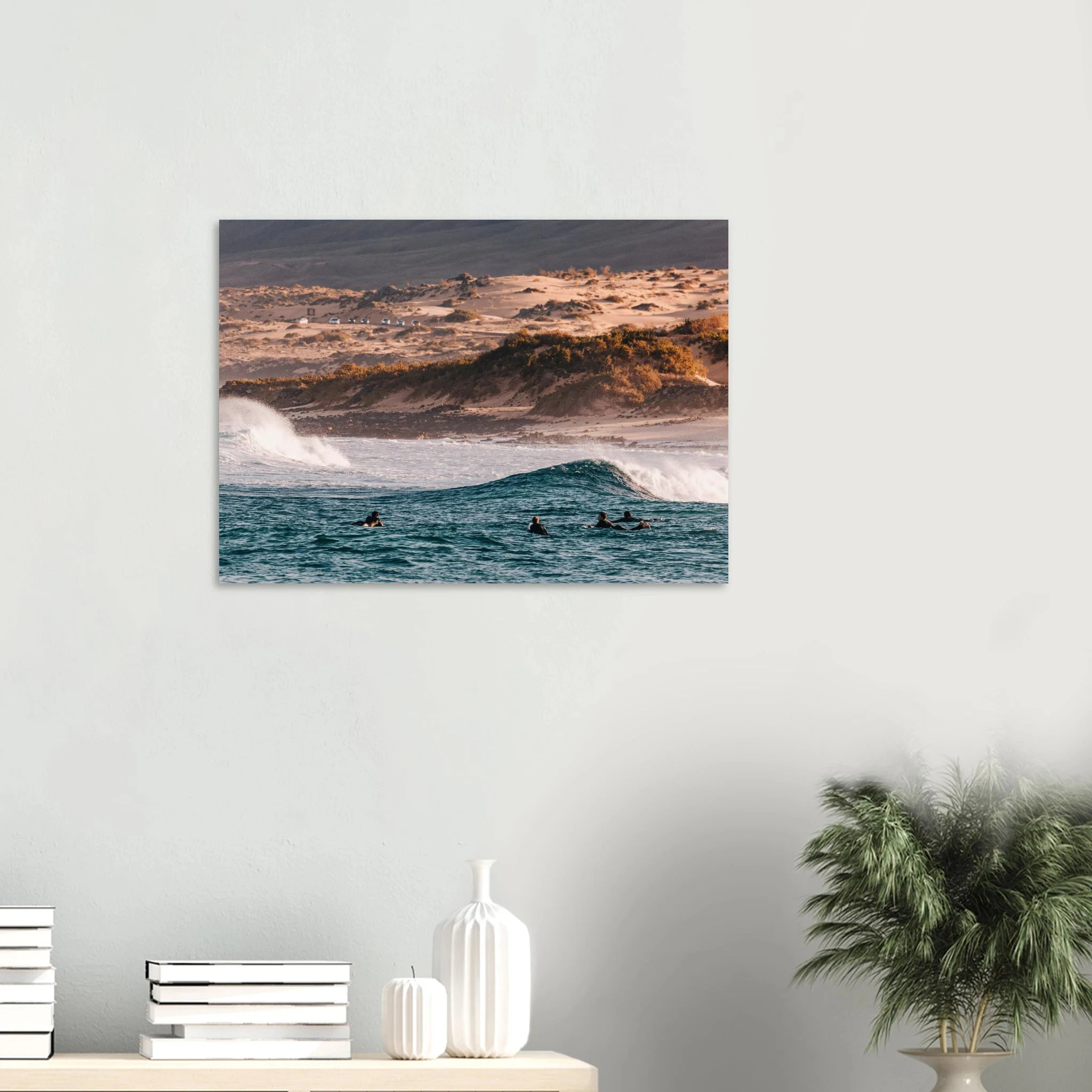 Fuerteventura, Spanien – Kanareninsel mit Vulkangestein-Reefbreaks im Norden und ganzjährig konstantem Atlantik-Swell. Poster.