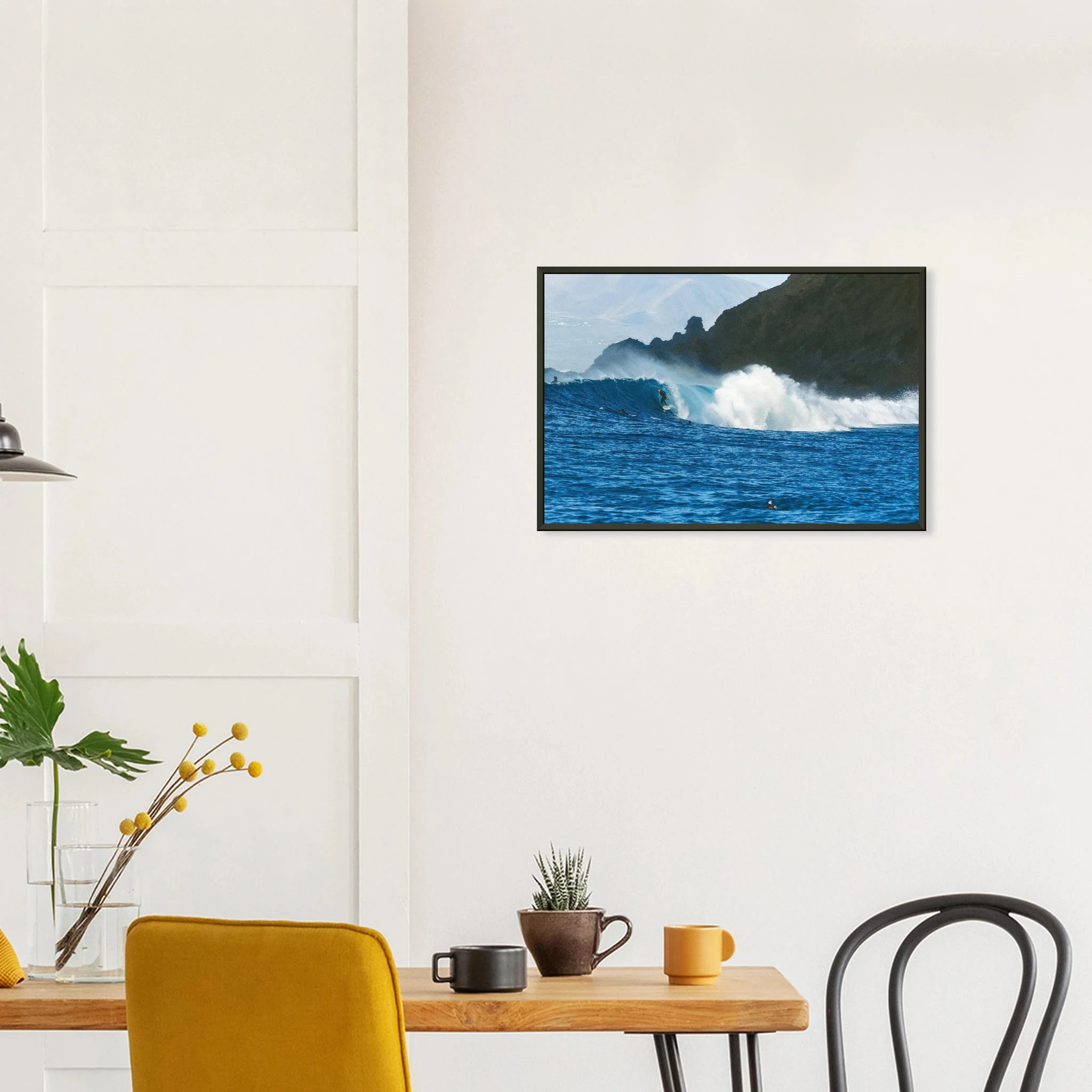 Fuerteventura, Spanien – Kanareninsel mit Vulkangestein-Reefbreaks im Norden und ganzjährig konstantem Atlantik-Swell. Poster im Metallrahmen.