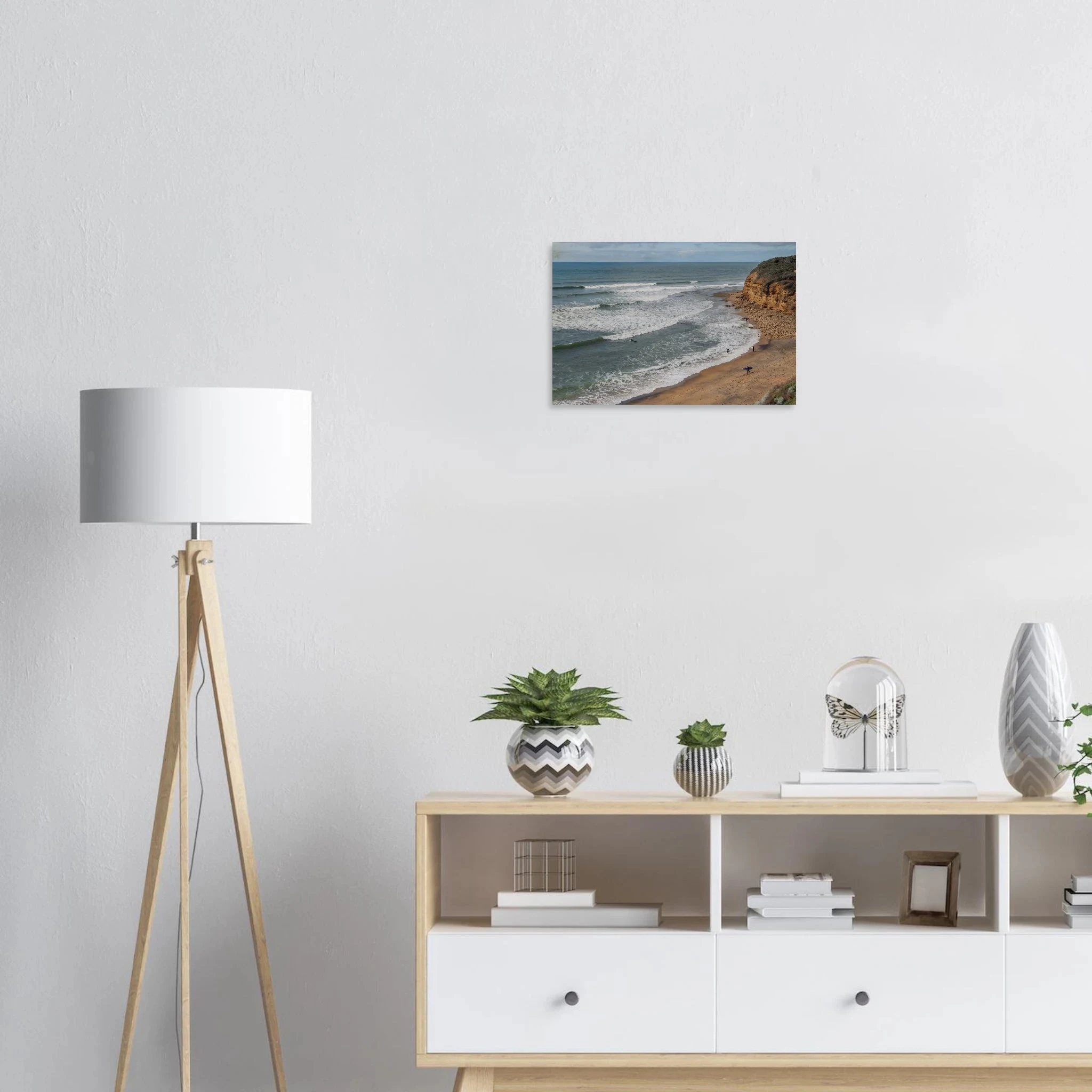 Torquay, Australien – Heimat der Bells Beach und Sitz der Surfmarken Rip Curl und Quiksilver in Victoria. Kunstdruck auf Holz.