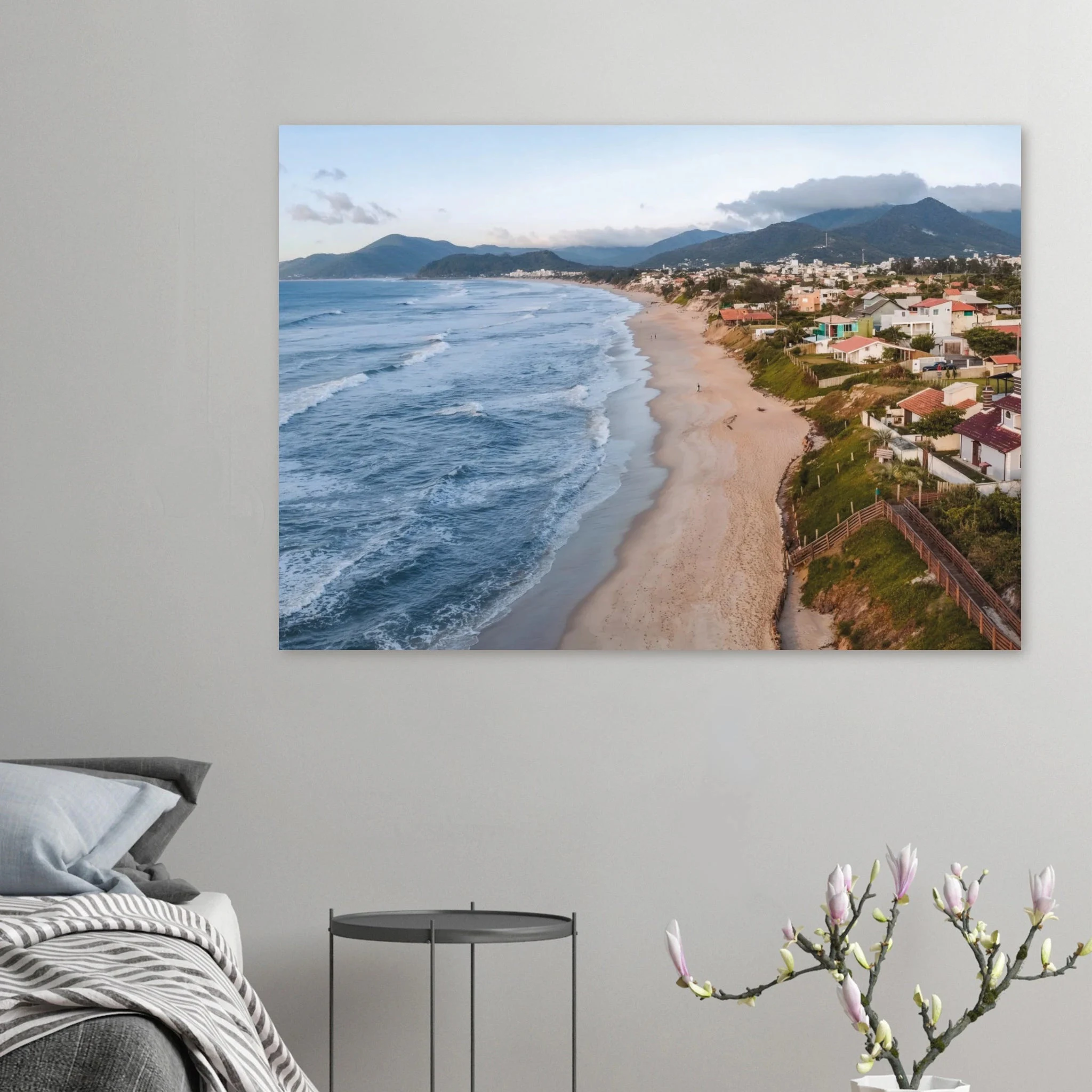 Florianópolis, Brasilien – Insel in Santa Catarina mit über 40 Stränden und Heimspot brasilianischer Pro-Surfer. Poster.