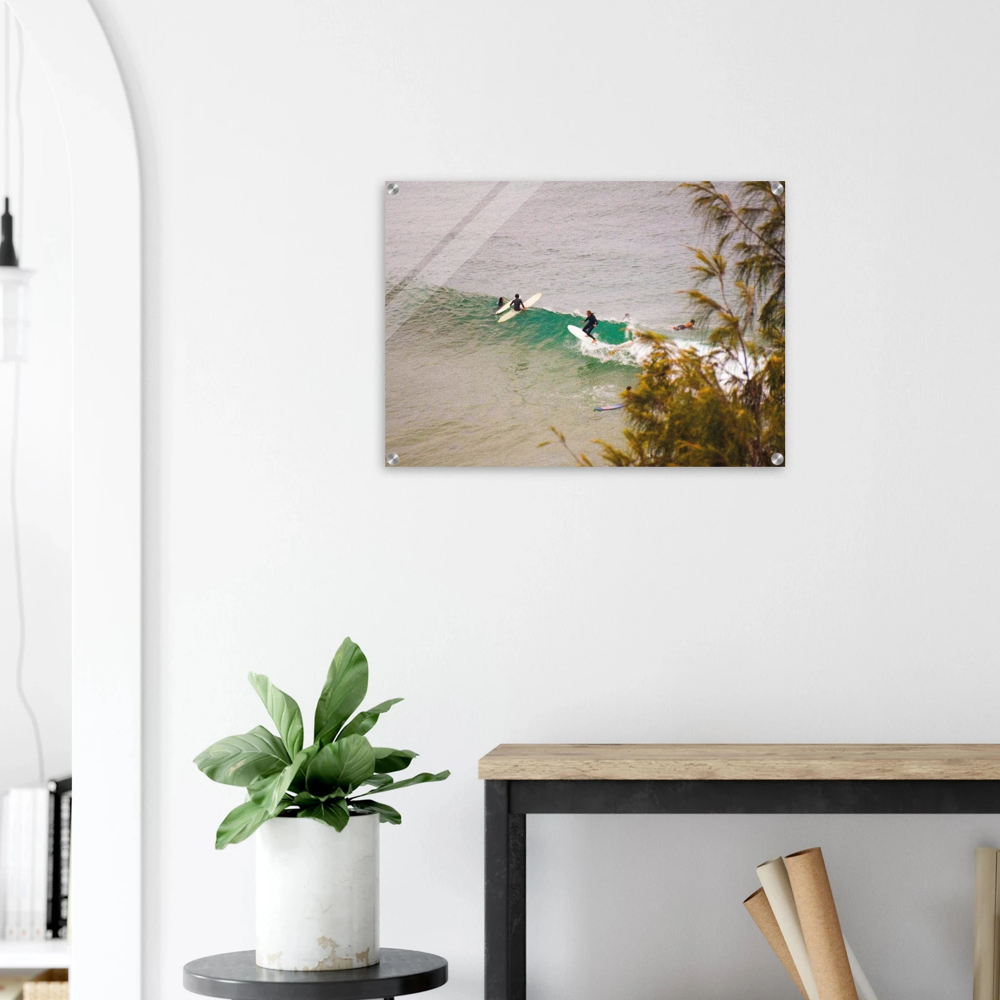 Byron Bay, Australien – Östlichster Punkt Australiens mit langen Pointbreaks und entspanntem Longboard-Flair. Kunstdruck auf Acrylglas.