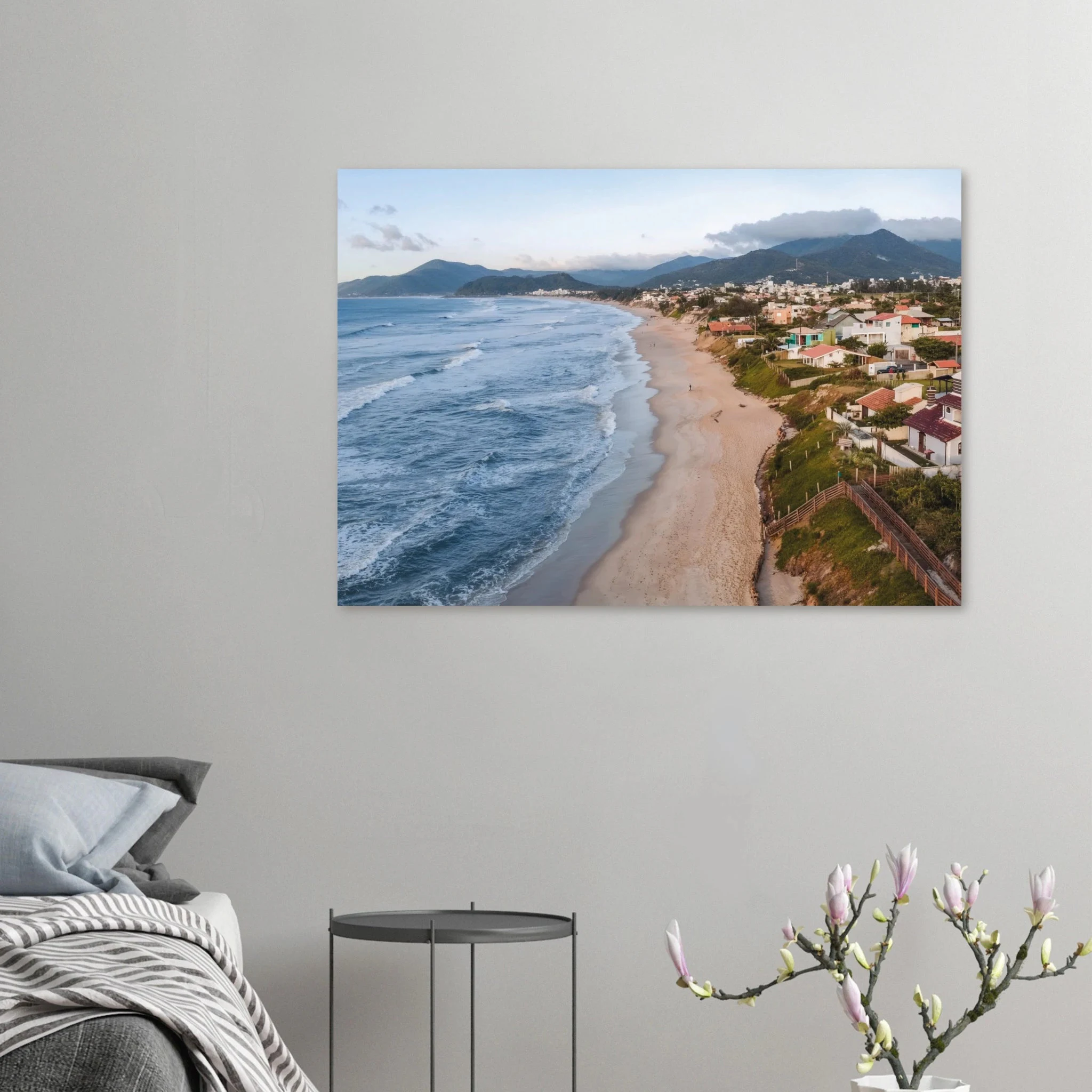 Florianópolis, Brasilien – Insel in Santa Catarina mit über 40 Stränden und Heimspot brasilianischer Pro-Surfer. Poster.