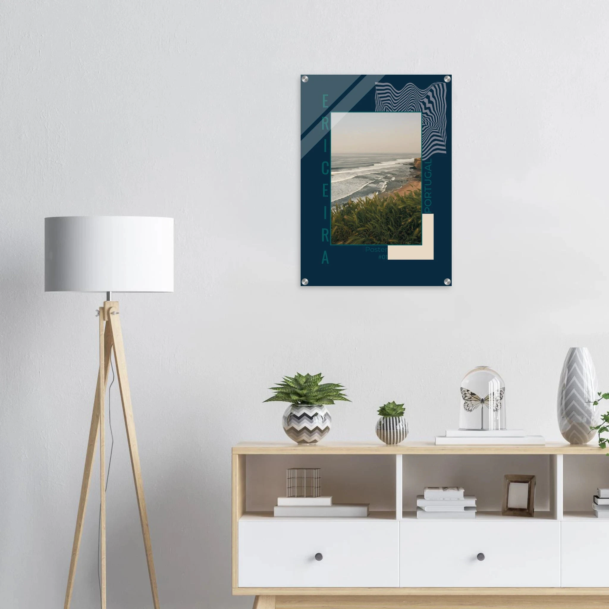 Ericeira, Portugal – World Surfing Reserve nördlich von Lissabon mit Reefbreaks wie Coxos und Ribeira d'Ilhas. Kunstdruck auf Acrylglas.