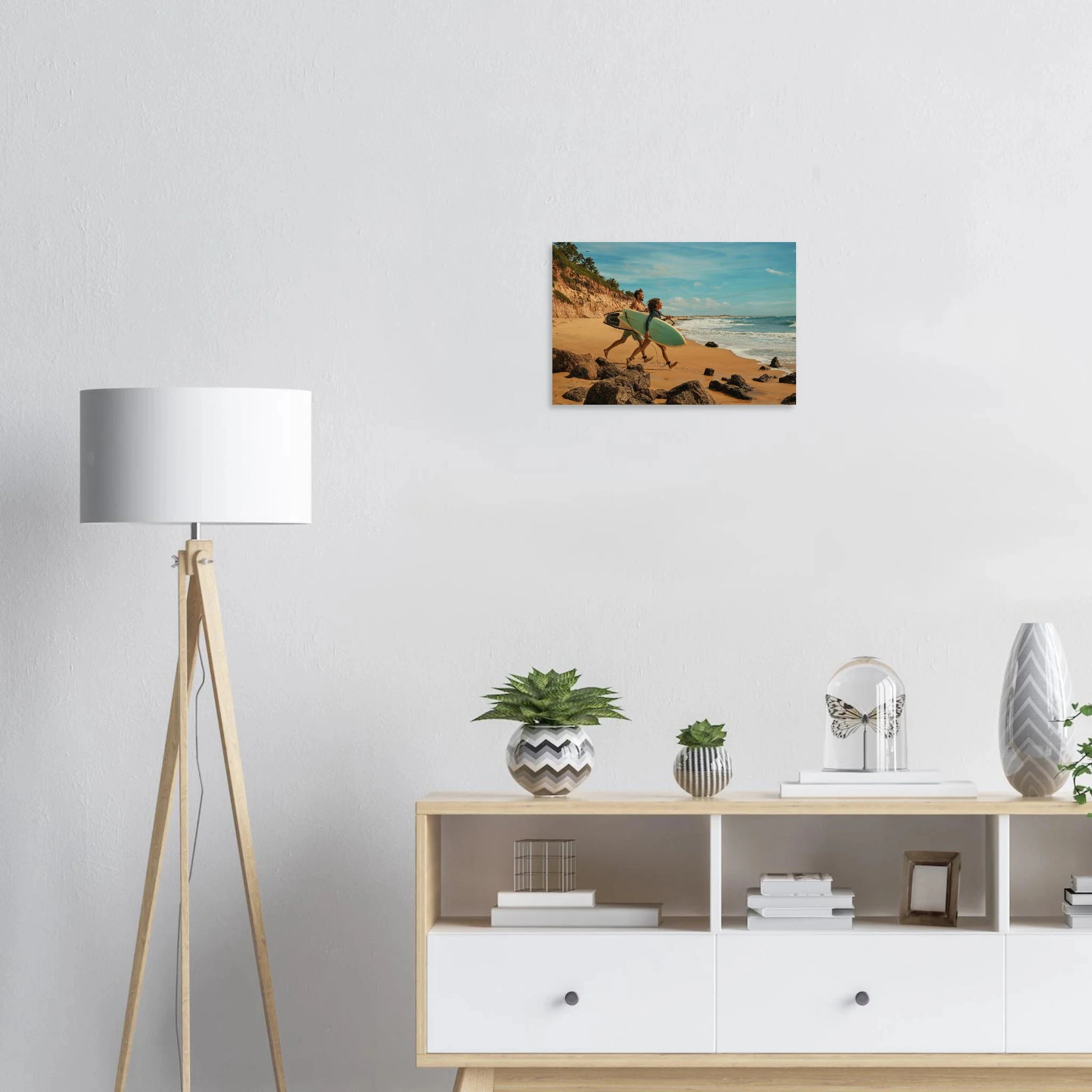 Florianópolis, Brasilien – Insel in Santa Catarina mit über 40 Stränden und Heimspot brasilianischer Pro-Surfer. Kunstdruck auf Holz.