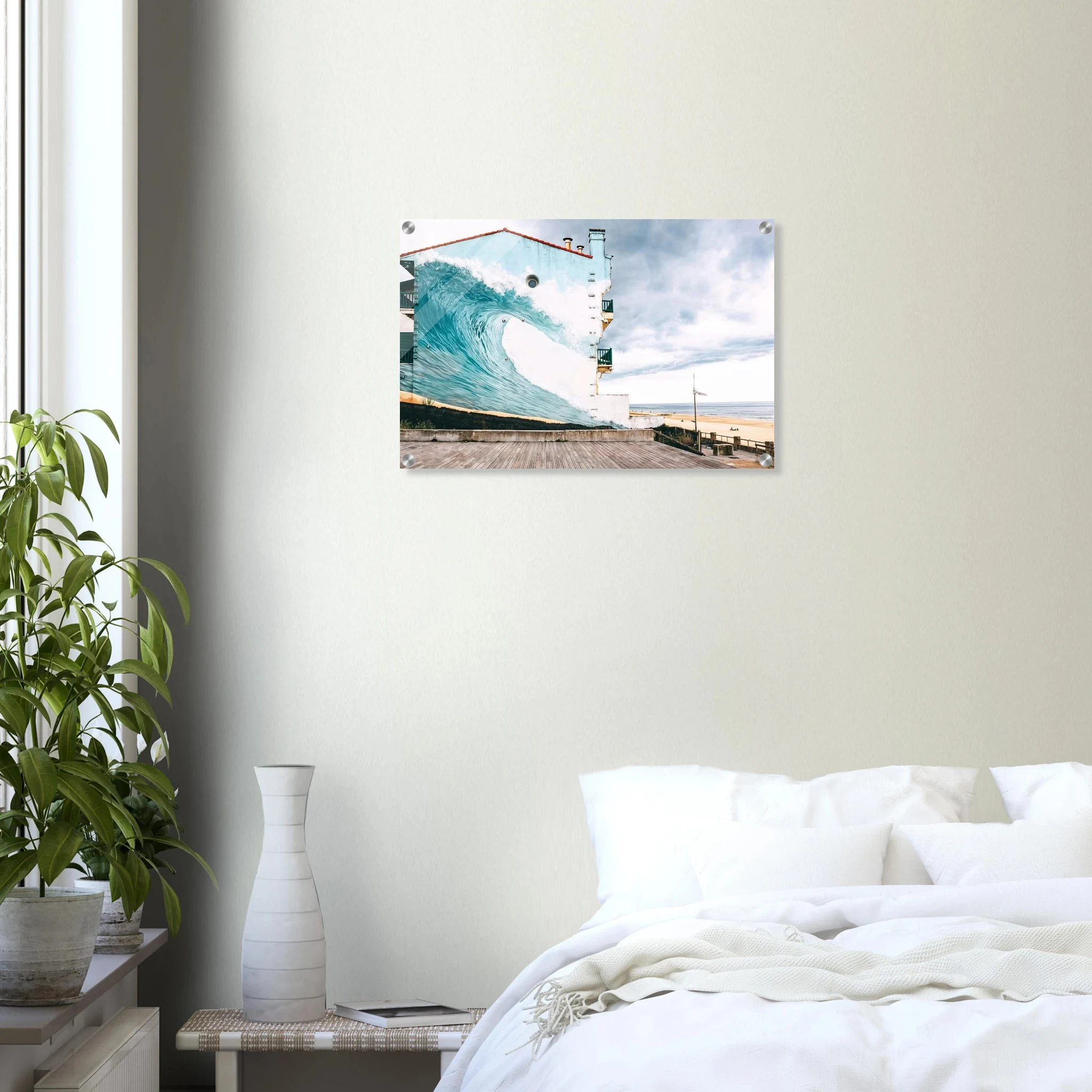 Hossegor, Frankreich – Beachbreak-Hotspot in den Landes, Austragungsort der WSL-Quiksilver-Pro-Wettkämpfe. Kunstdruck auf Acrylglas.