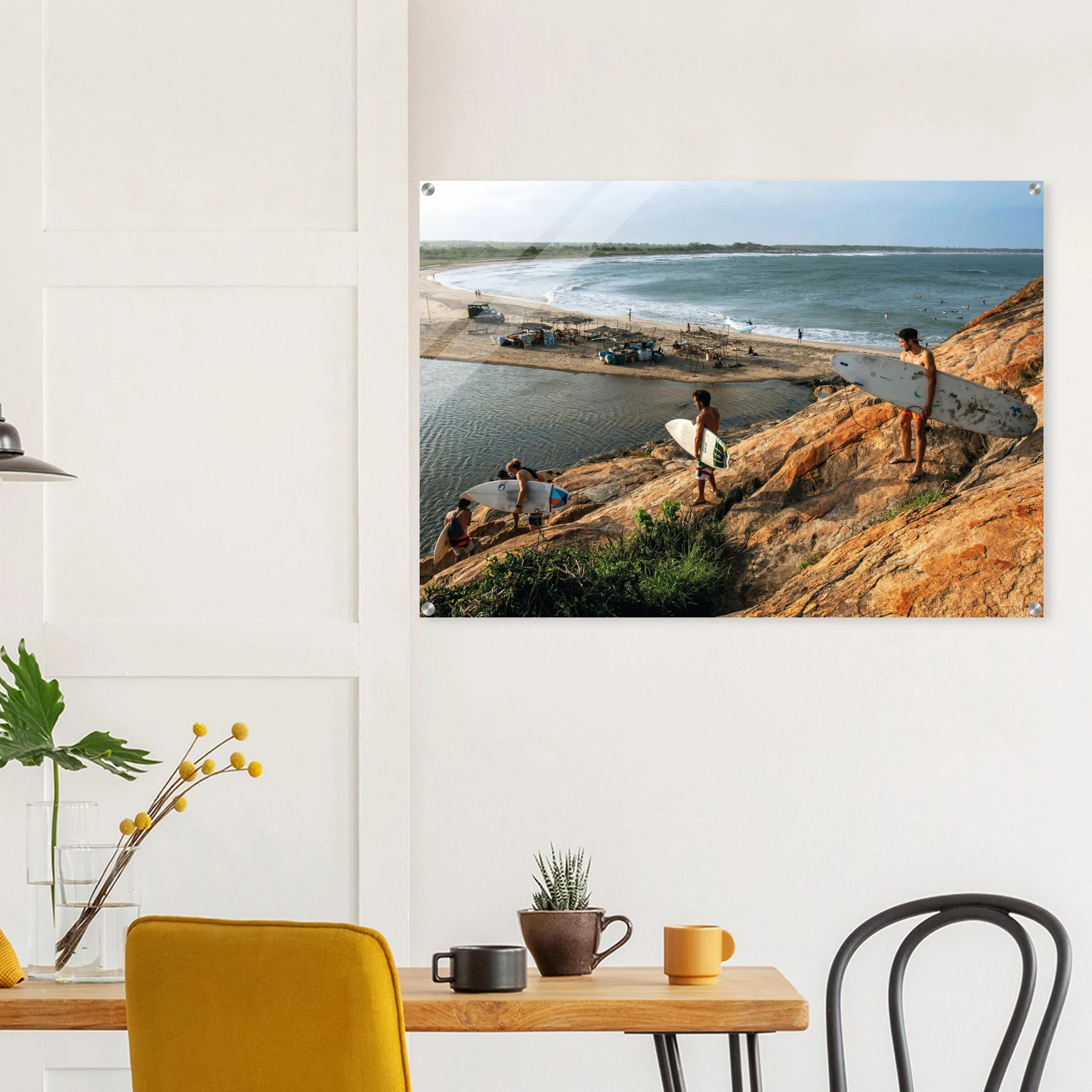 Arugam Bay, Sri Lanka – Rechter Pointbreak an der Ostküste Sri Lankas mit langer Saison von Mai bis September. Kunstdruck auf Acrylglas.