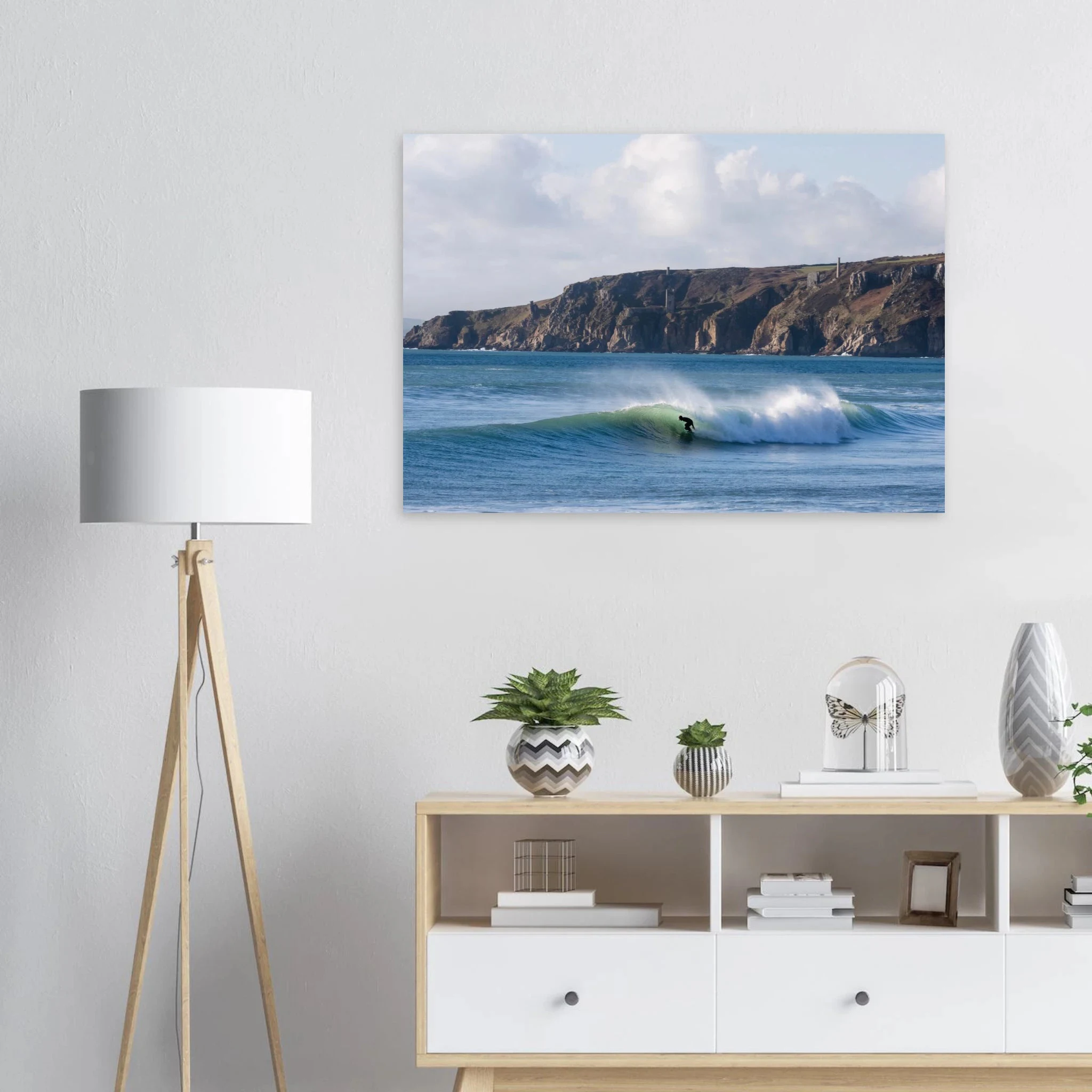 Newquay, England – Surfhauptstadt Cornwalls mit Fistral Beach und britischer Boardriders-Tradition. Kunstdruck auf Alu-Dibond.