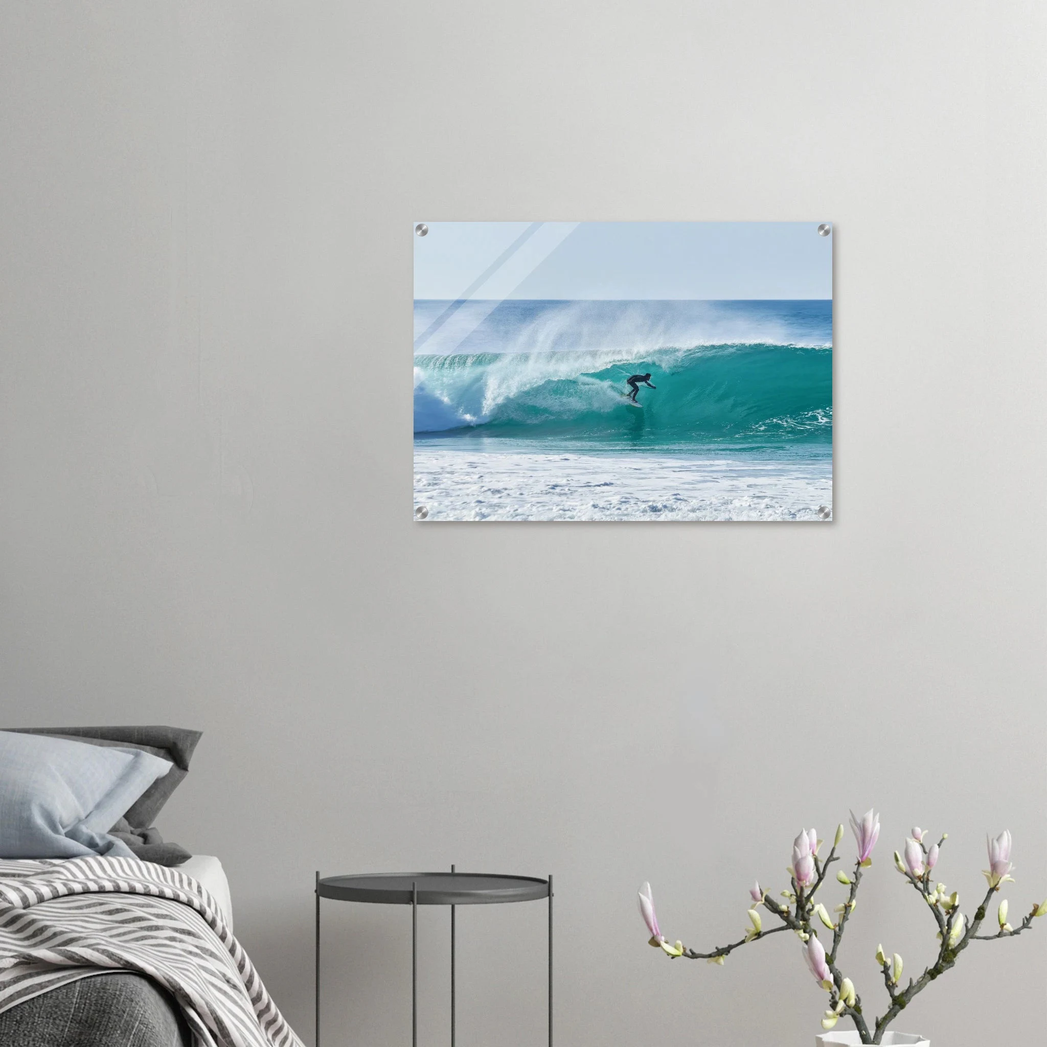 Siargao, Philippinen – Tropische Insel mit rechtem Reefbreak Cloud 9, Austragungsort der Siargao Cup. Kunstdruck auf Acrylglas.