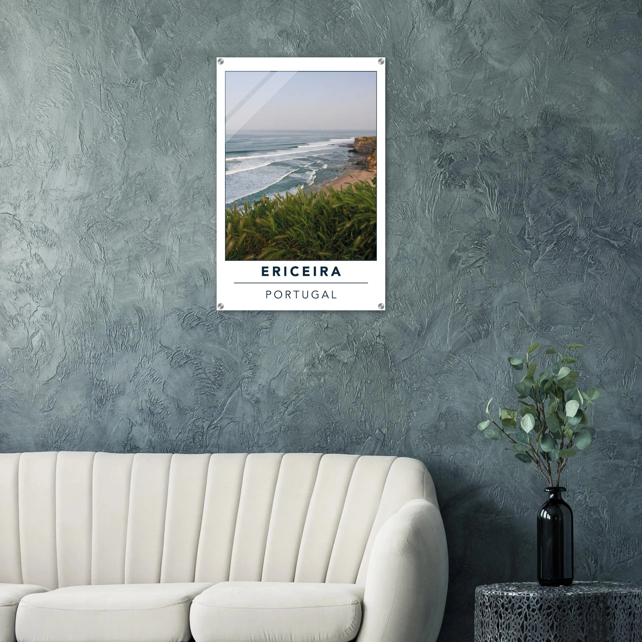 Ericeira, Portugal – World Surfing Reserve nördlich von Lissabon mit Reefbreaks wie Coxos und Ribeira d'Ilhas. Kunstdruck auf Acrylglas.