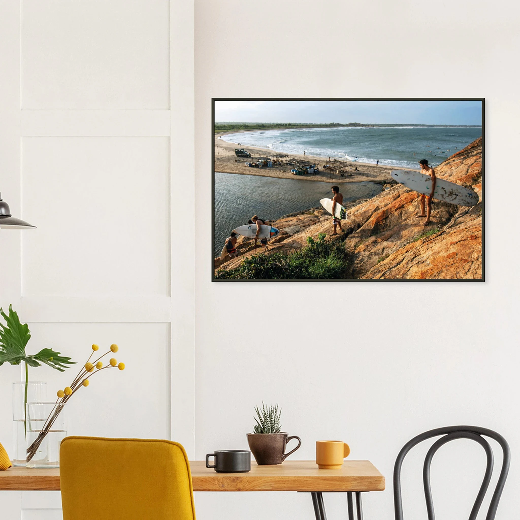 Arugam Bay, Sri Lanka – Rechter Pointbreak an der Ostküste Sri Lankas mit langer Saison von Mai bis September. Poster im Metallrahmen.